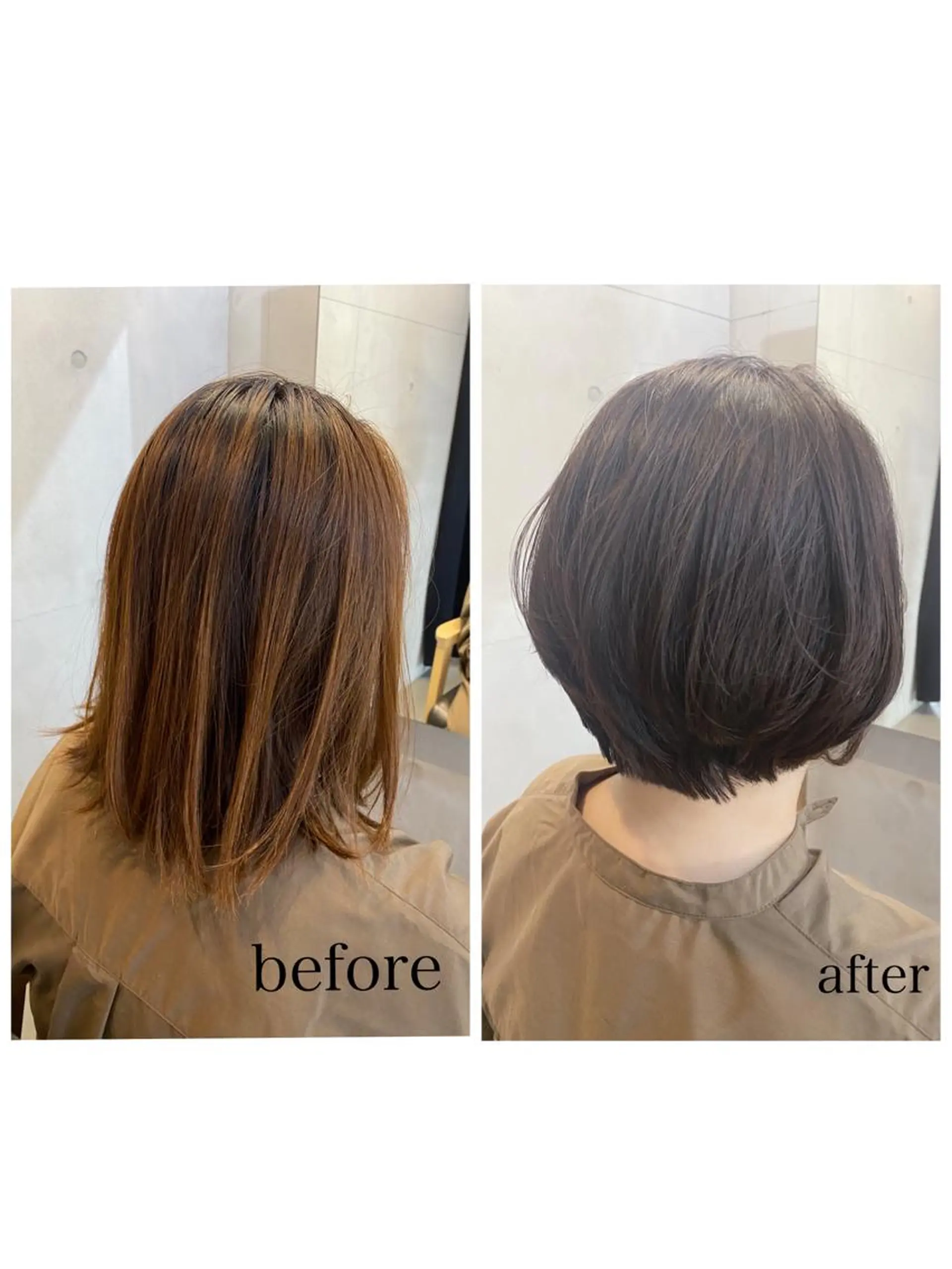 ショート カラー ボブ conne& ririのヘアスタイル