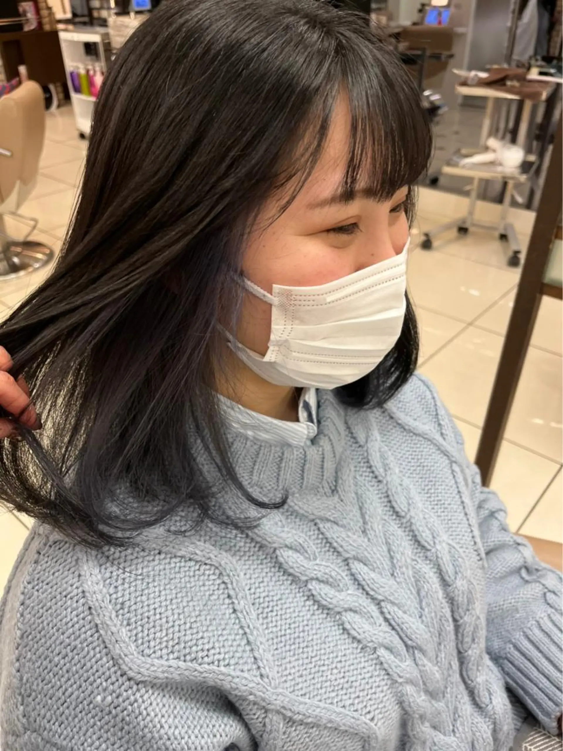 ミディアム カラー ママ美容師まつげ 🤍まき🤍のヘアスタイル