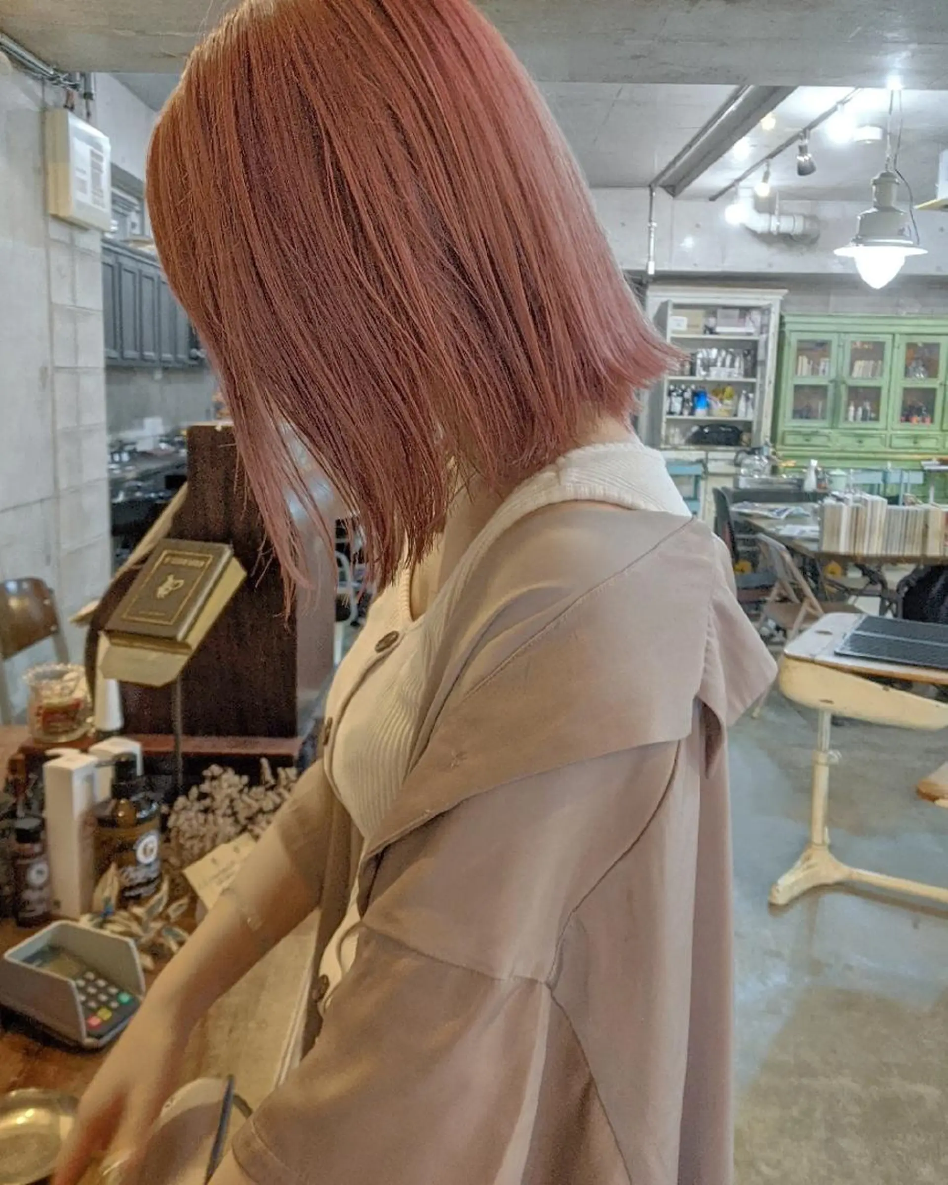ミディアム カラー ヘアアレンジ カット ヘアカラー トリートメント 南堀江 möwen ( メーヴェ )所属・mowen RUIのヘアスタイル