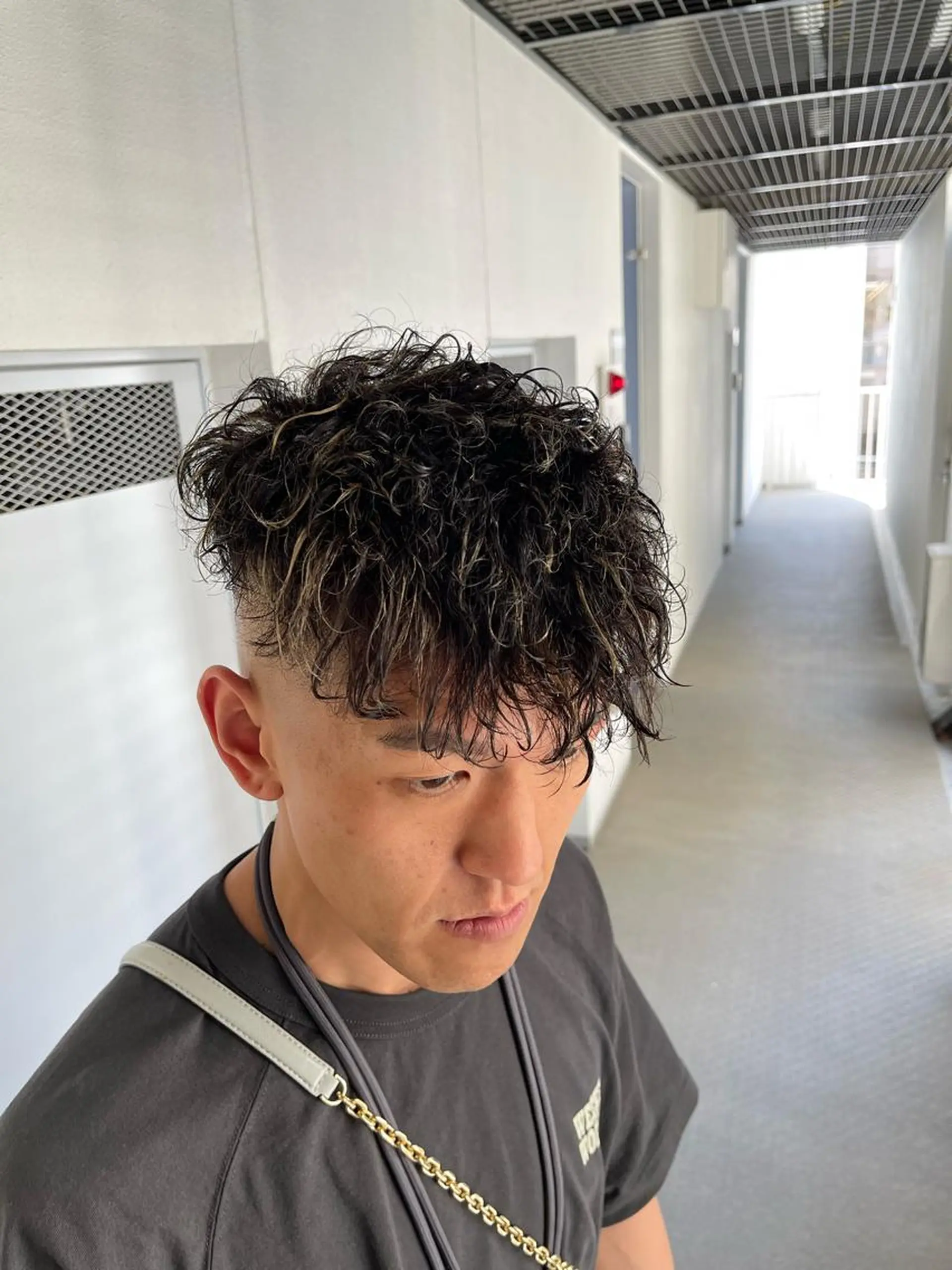 ショート カラー パーマ メンズ カット ヘアカラー パーマ メンズパーマ 北原寿樹のヘアスタイル