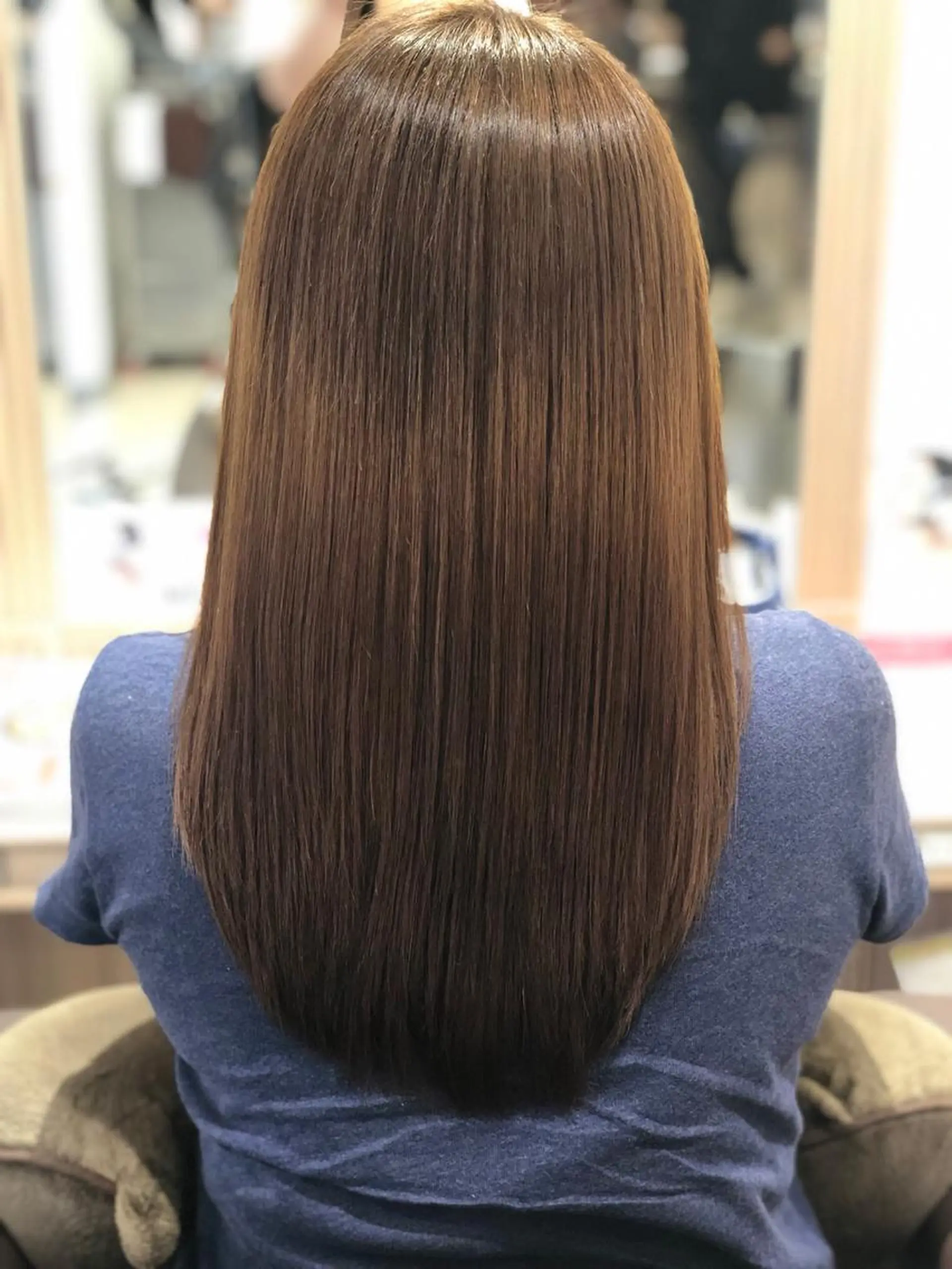 セミロング 髪質改善 縮毛矯正 カット 縮毛矯正 トリートメント 面谷 一光のヘアスタイル