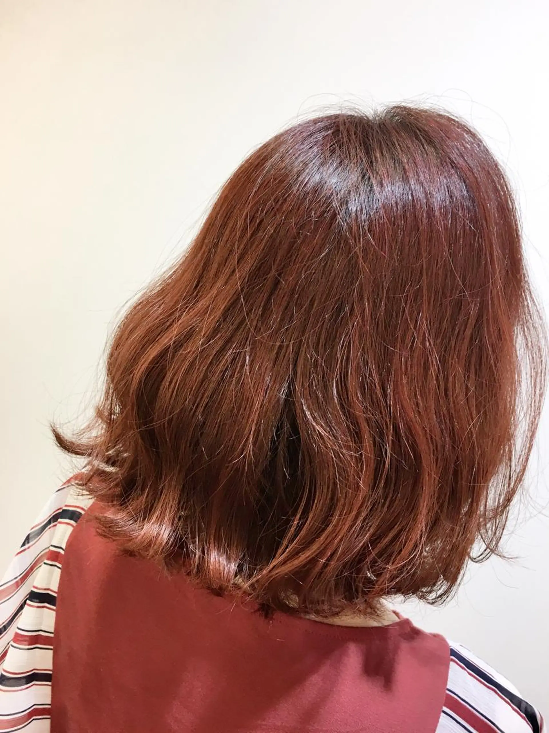 ミディアム カラー ブリーチ ブリーチなしカラー レッドカラー ブリーチ無しカラー 👑店長　平松　由のヘアスタイル