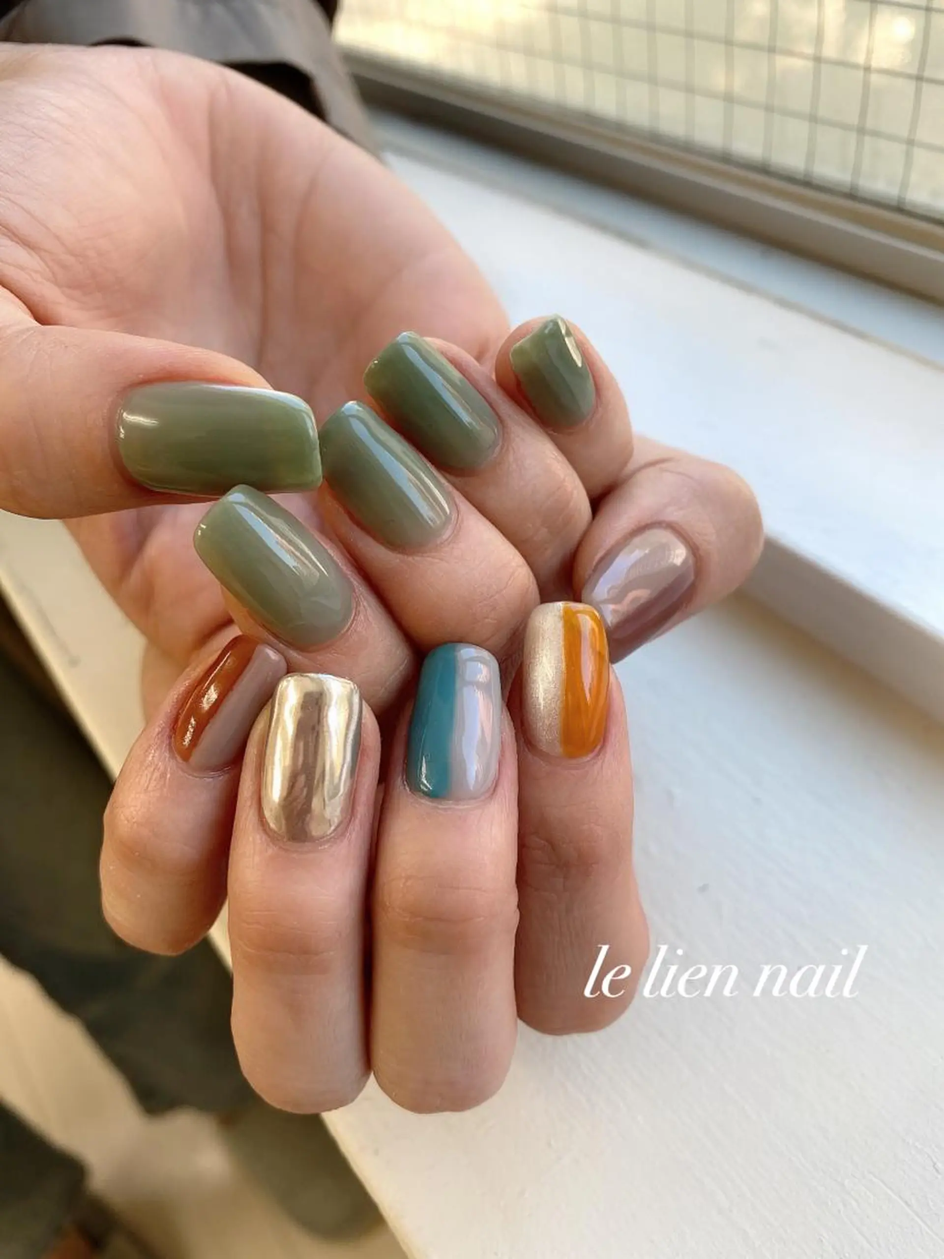 ネイル 持ち込み ワンカラーネイル le lien nailのネイルデザイン