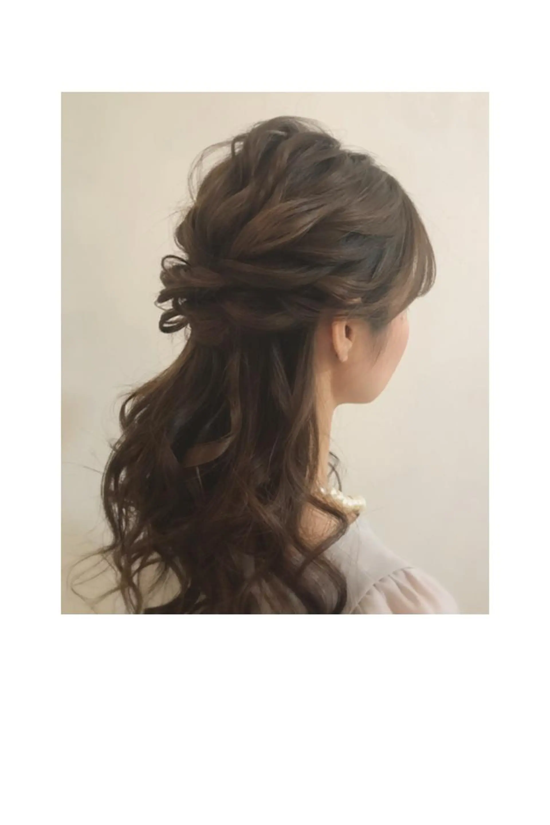 セミロング ヘアアレンジ ハーフアップ kamata melanieのヘアスタイル