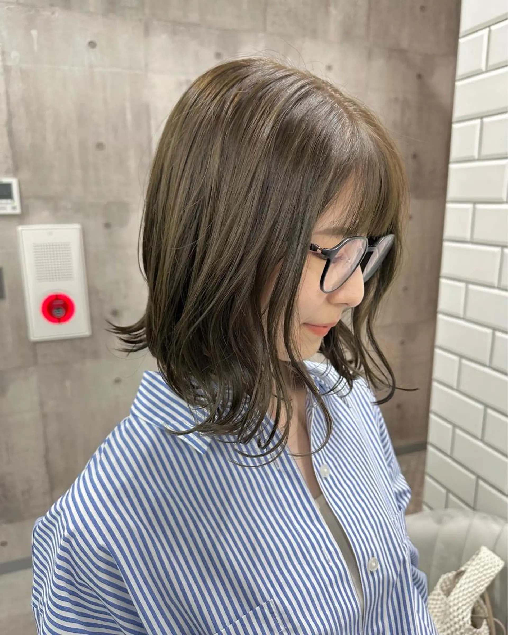 ミディアム カラー ヘアカラー トリートメント タケダケイ /ショート/ボブのヘアスタイル