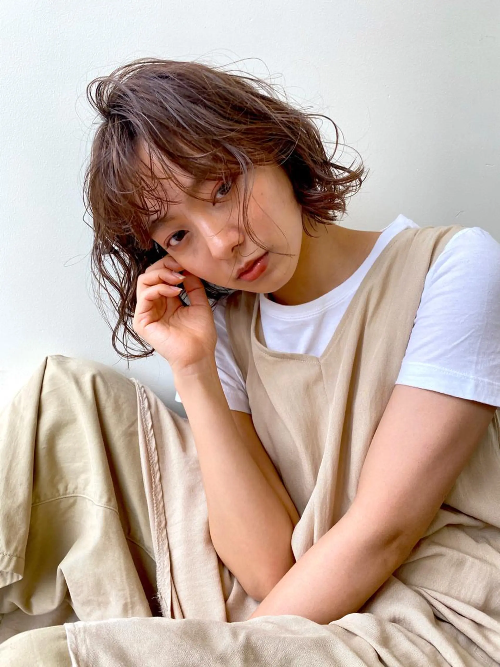 ショート カラー パーマ ニュアンスパーマ ANY大宮所属・モテ髪🐈‍⬛🌙 aMiのヘアスタイル