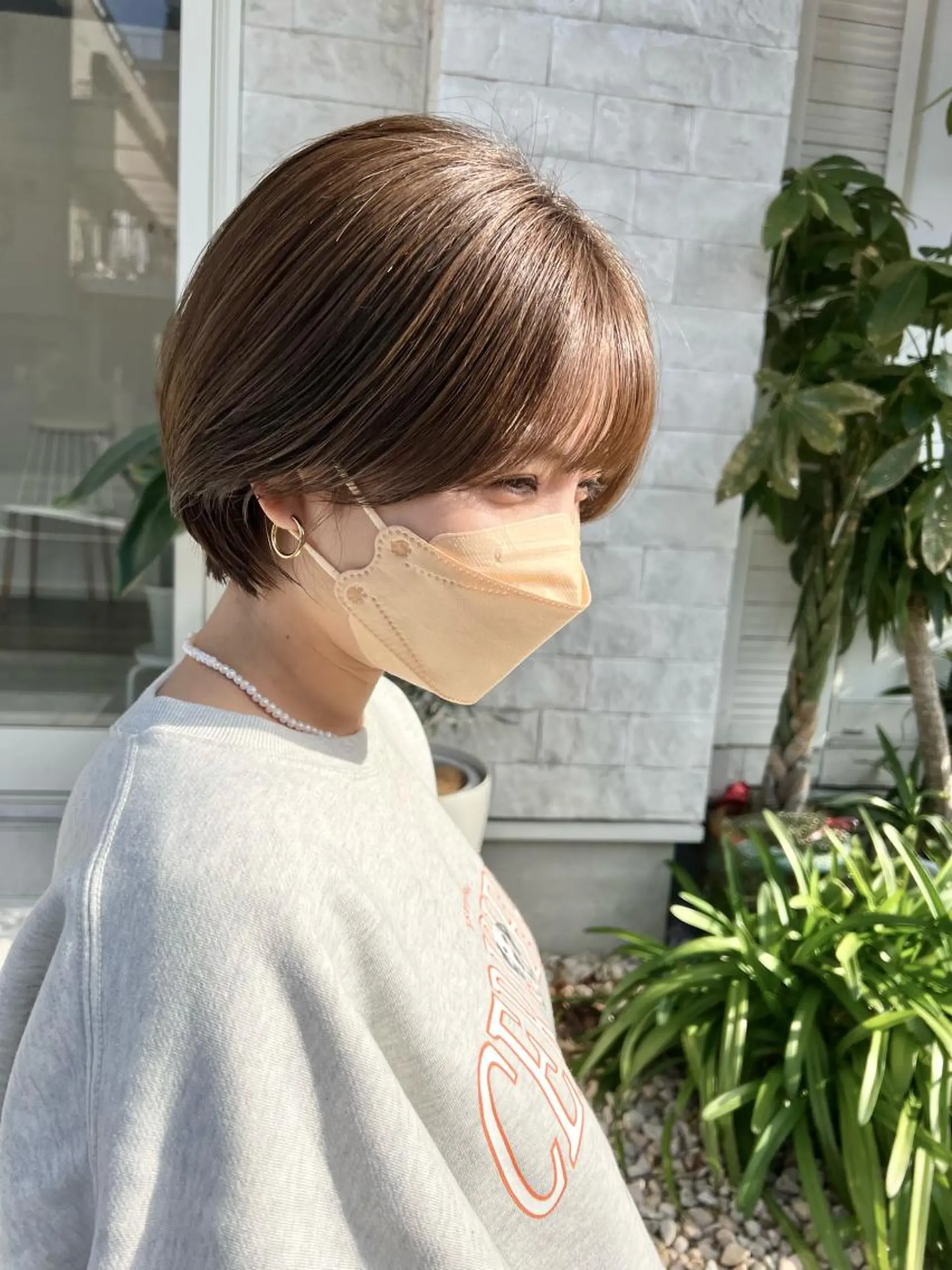 ショート 丸みショート ショートヘア ヘアカラー トリートメント 会田有紀 /切りっぱなしボブのヘアスタイル