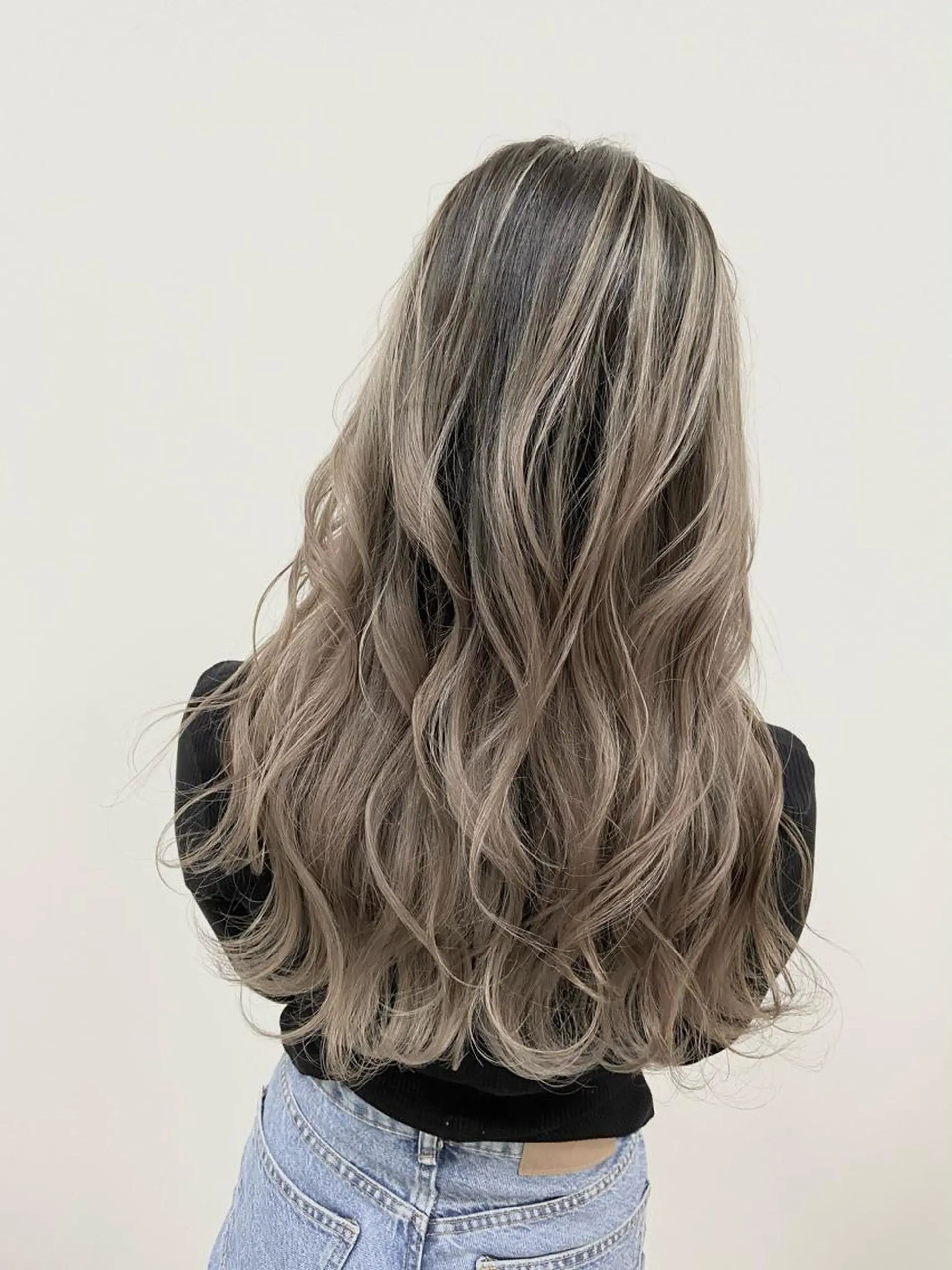 セミロング カラー カット ヘアカラー marshu  梅田店所属・髪質改善 透明感×韓国風のヘアスタイル