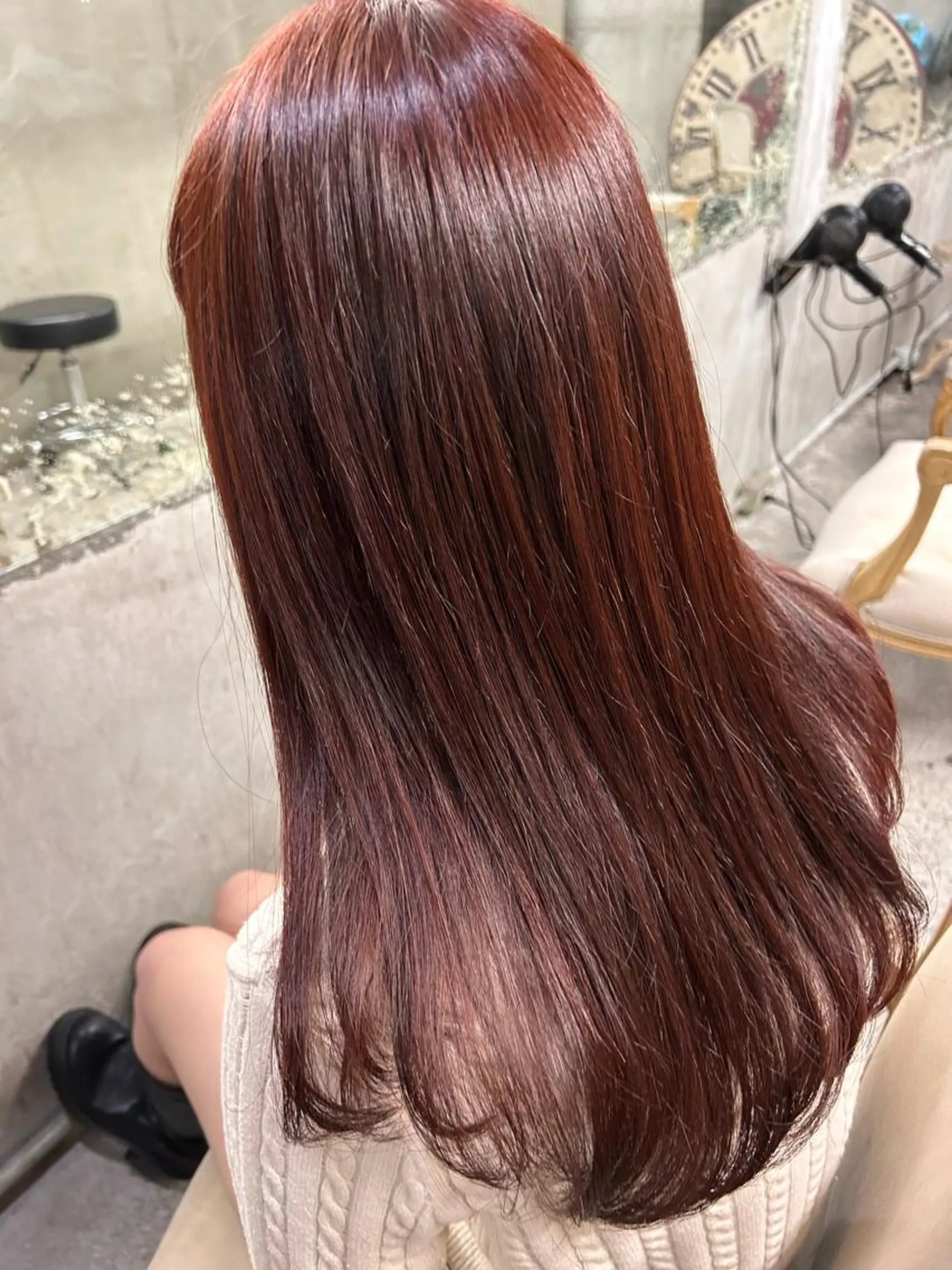 ミディアム カラー レッドカラー お任せヘア☘️☘️ 及川渚のヘアスタイル