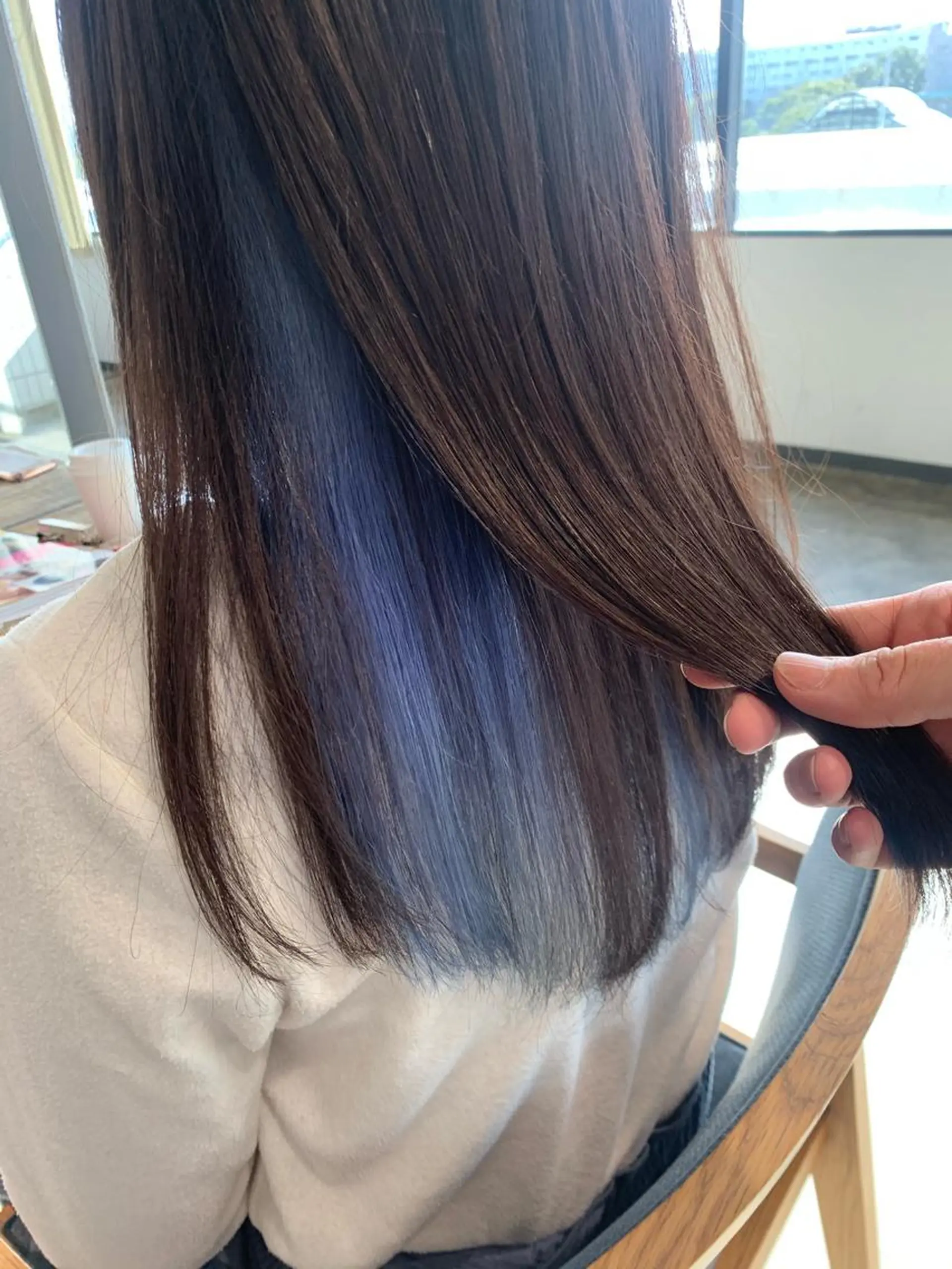 カラー ブルーカラー インナーカラー ヘアカラー トリートメント ヘアセット ✨艶ブリーチカラー ✨四ノ宮裕己のヘアスタイル