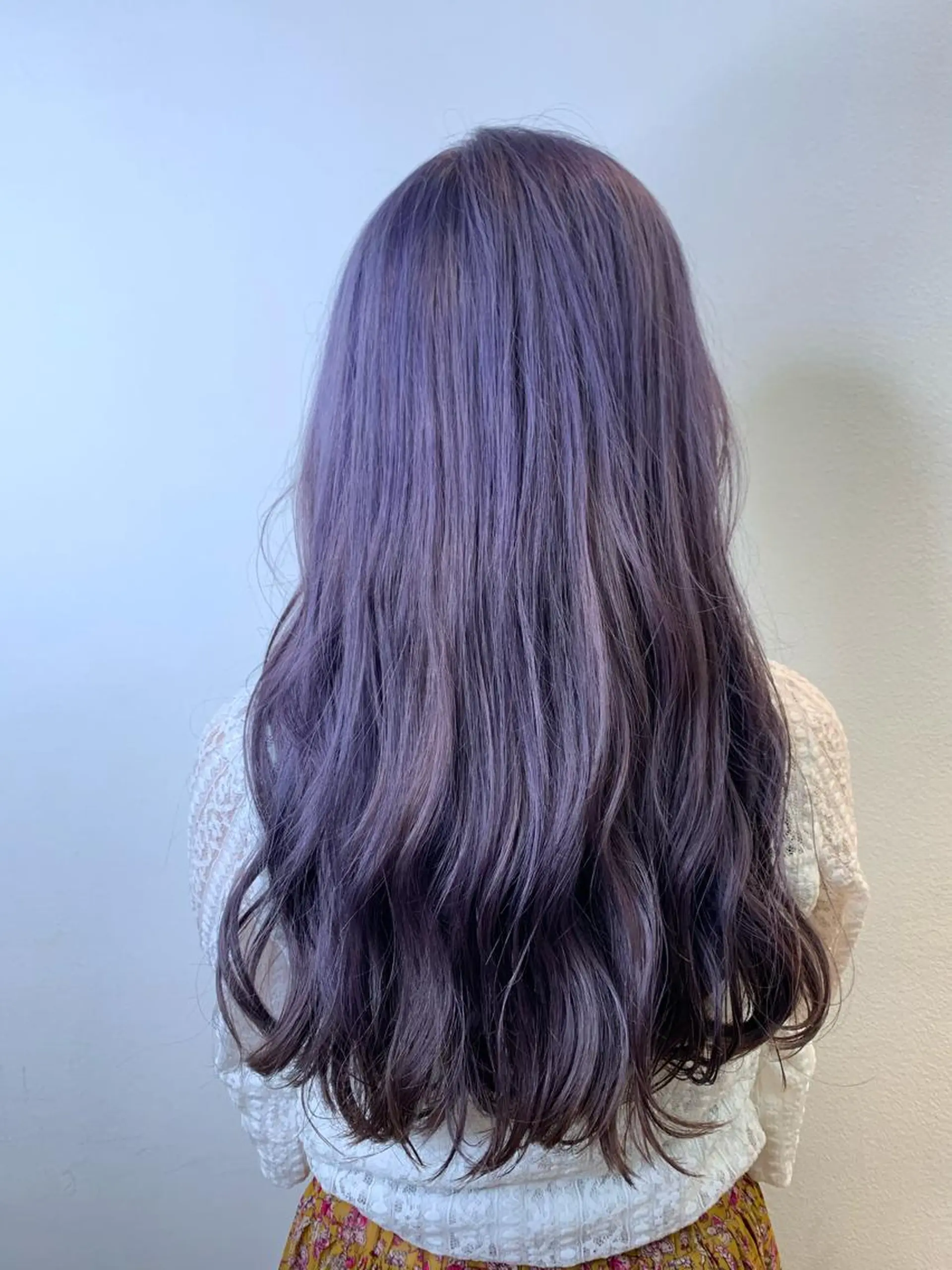 ロング カラー ラベンダーカラー IORI #韓国ヘア#髪質改善のヘアスタイル