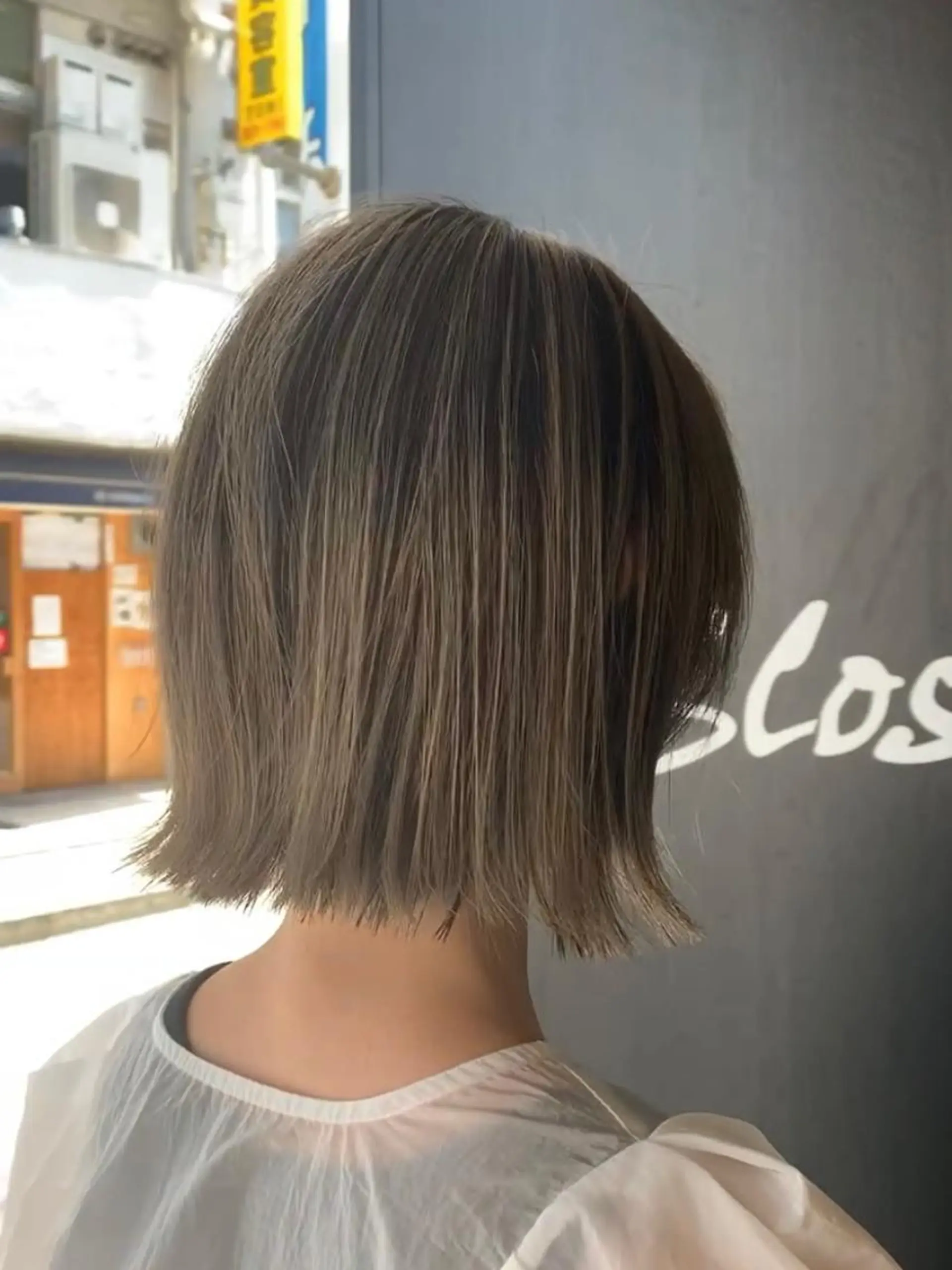 ショート カラー バレイヤージュ ブリーチ デザインカラー イヤリングカラー グラデーションカラー ヘアカラー トリートメント ひばりヶ丘美容室 ✂︎藤原珠輝✂︎のヘアスタイル
