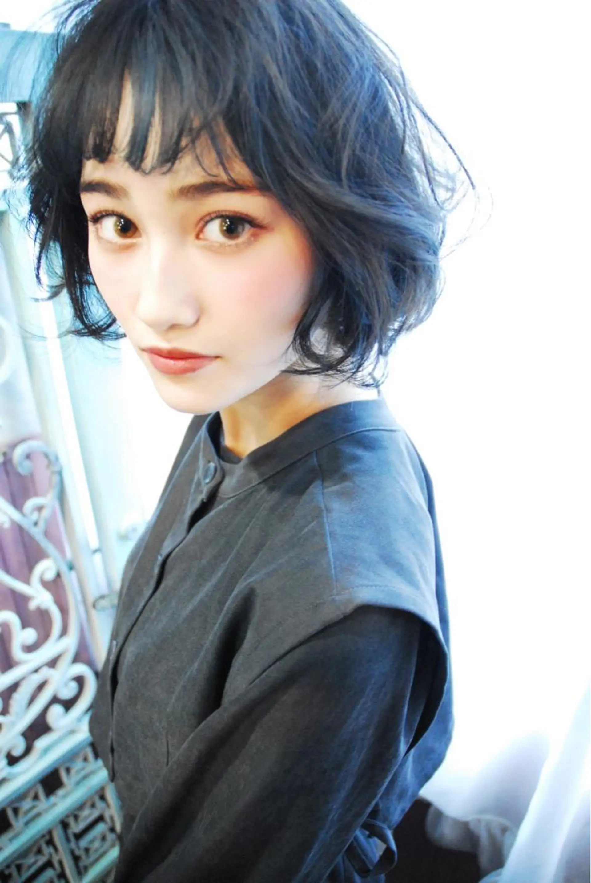 ショート カラー パーマ ヘアアレンジ メンズ 表参道Lise おおいしおりのヘアスタイル