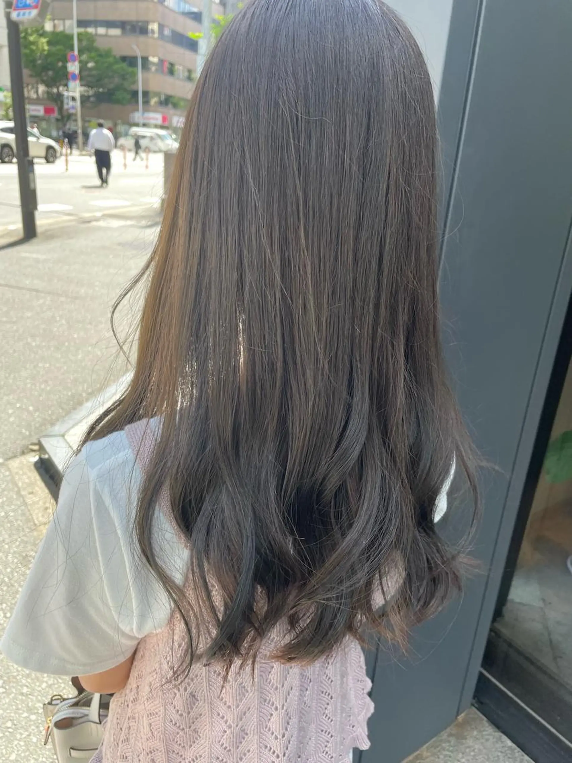 ロング カラー カット ヘアカラー なかしま まなかのヘアスタイル