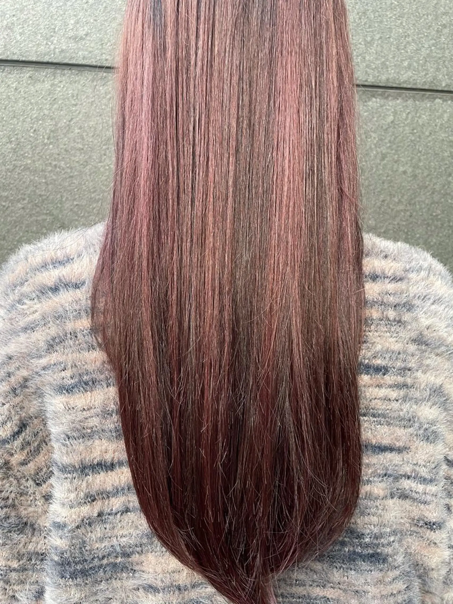 カラー ピンクカラー Hair salon　Sui所属・コテ巻き風パーマ 暖色カラー/伊藤菜月のヘアスタイル