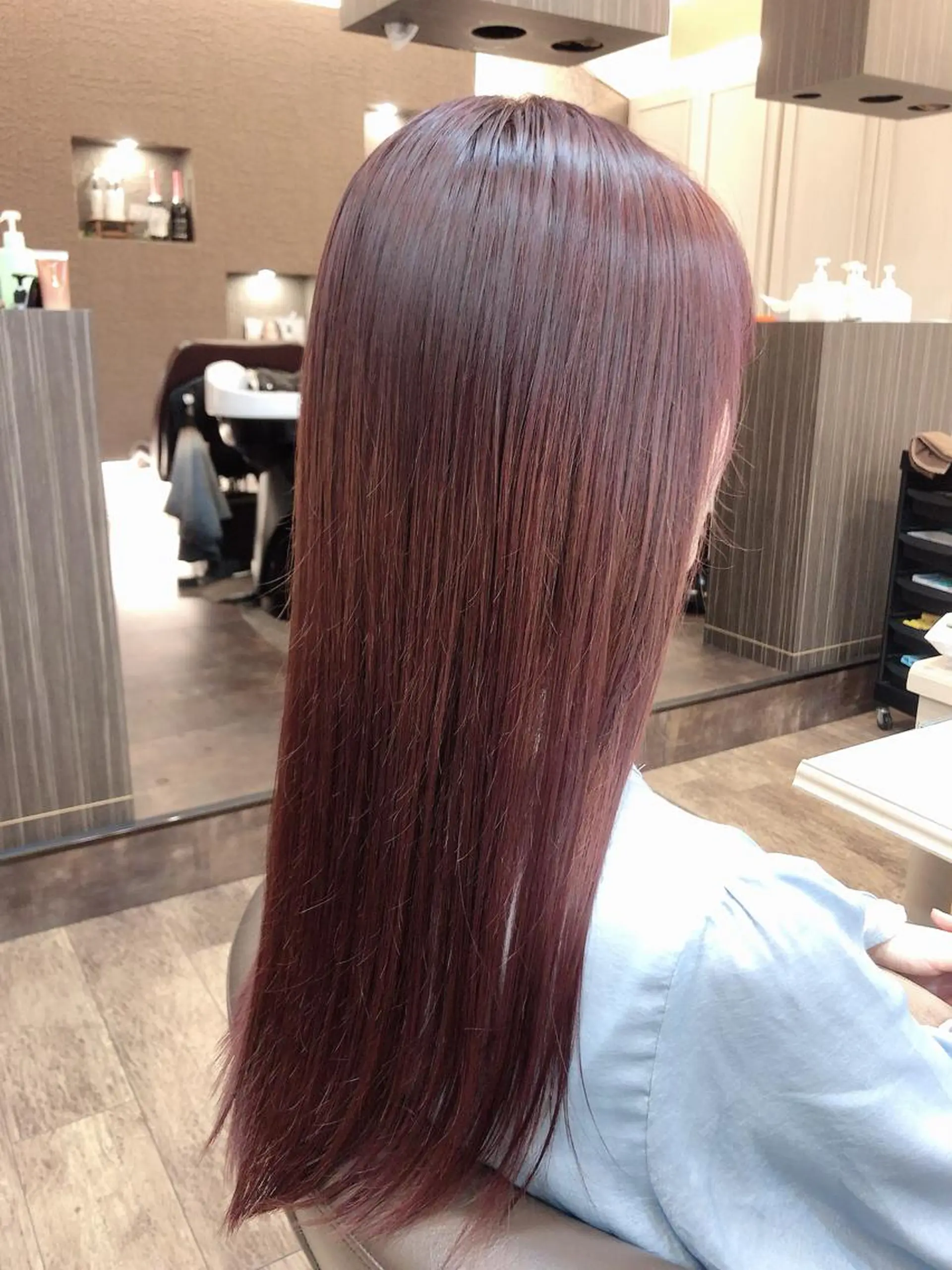 セミロング カラー イルミナカラー ピンクカラー ヘアカラー 尚平 髪質改善 大人のデザインカラーのその他イメージ