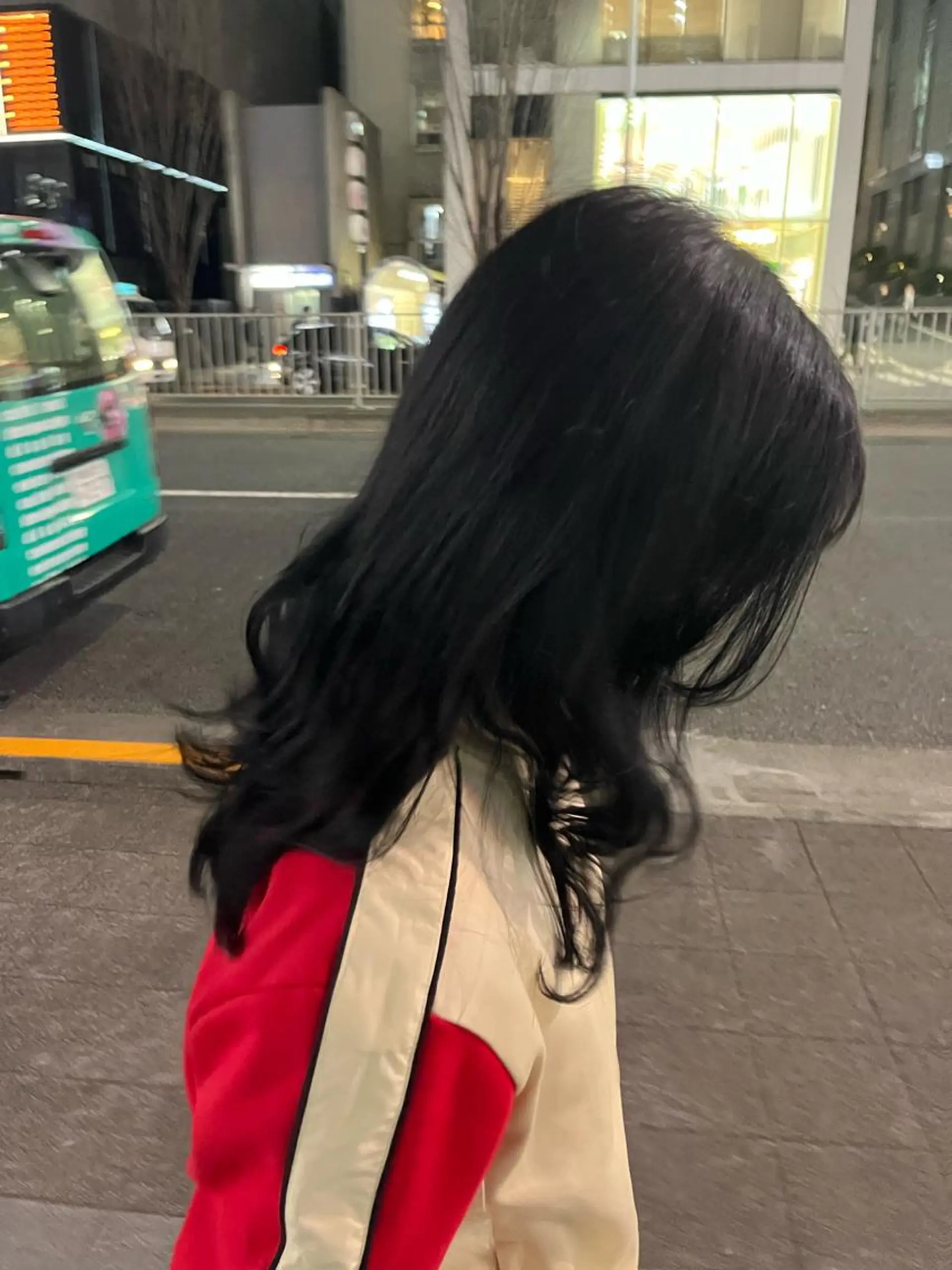 ロング カラー 黒髪 ブルーカラー ブルーブラック ヘアカラー メンズスタイル特化 /fifthりっくんのヘアスタイル