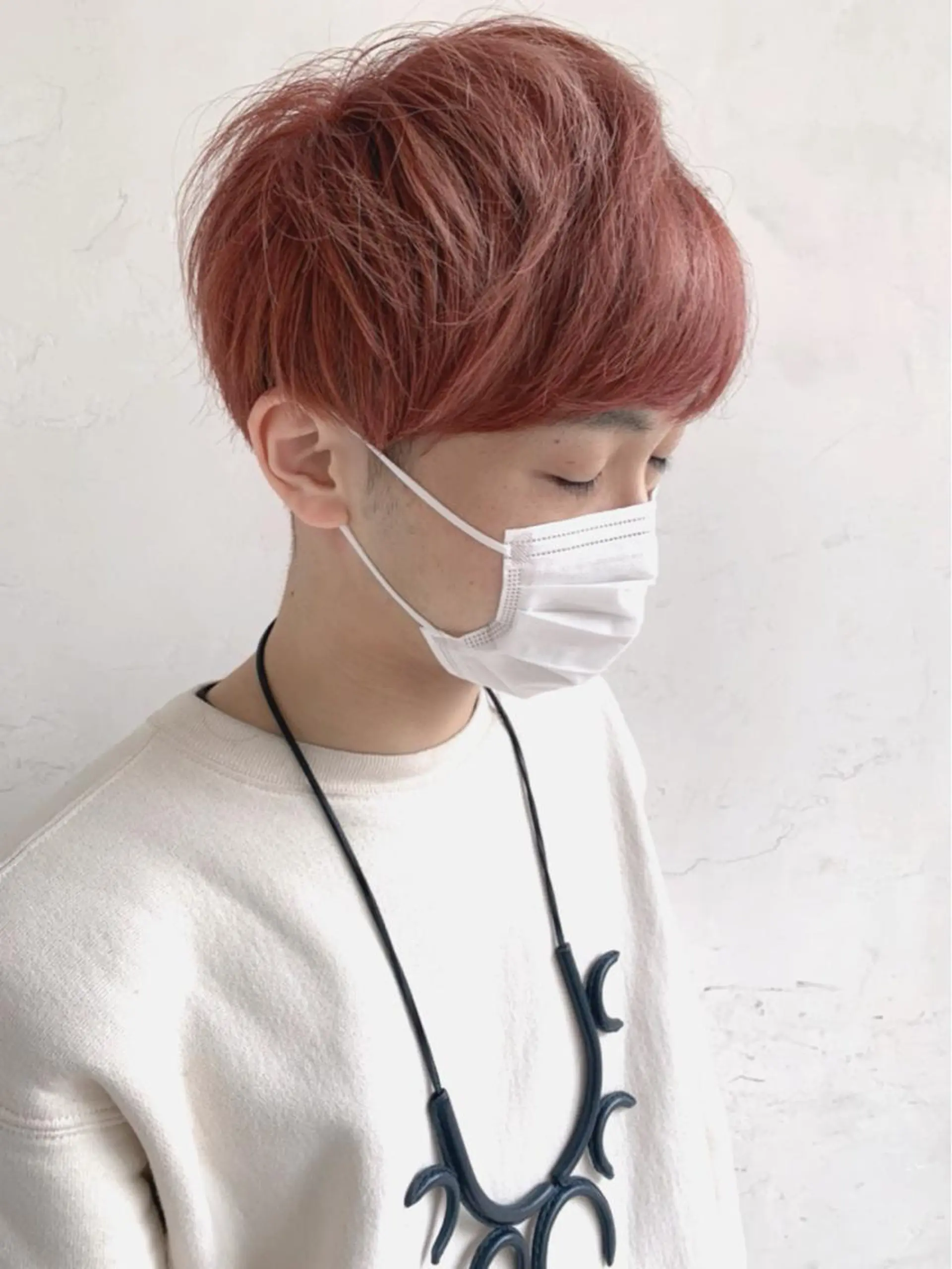 カラー メンズ ショートボブ メンズハイライト デザインカラー ハイライトカラー ボブ ヘアカラー トリートメント 京都/烏丸/ショート 徒歩1分/秋山のヘアスタイル