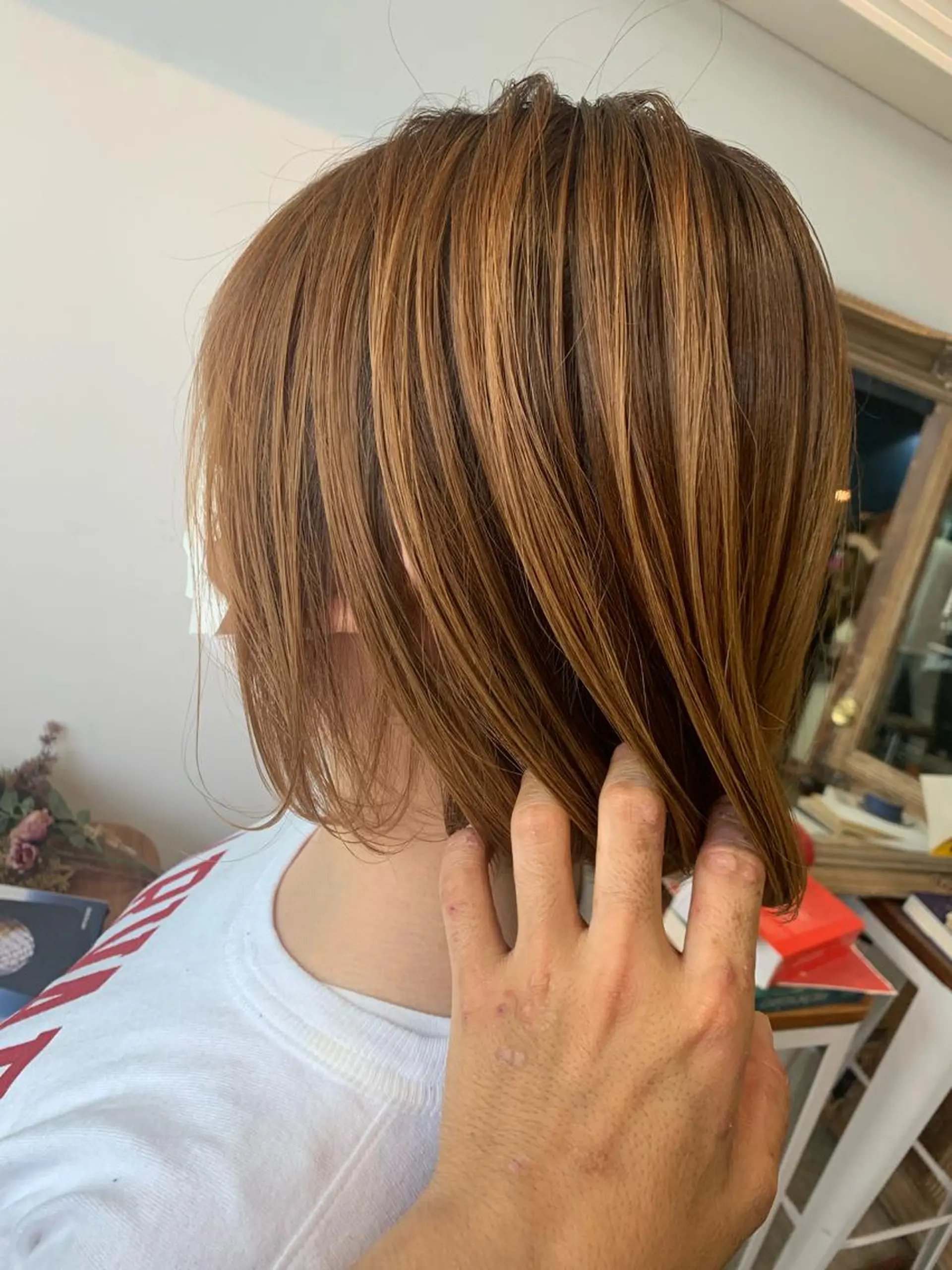 ミディアム ヘアカラー トリートメント ヘッドスパ ヘアセット 山口 竣也のヘアスタイル