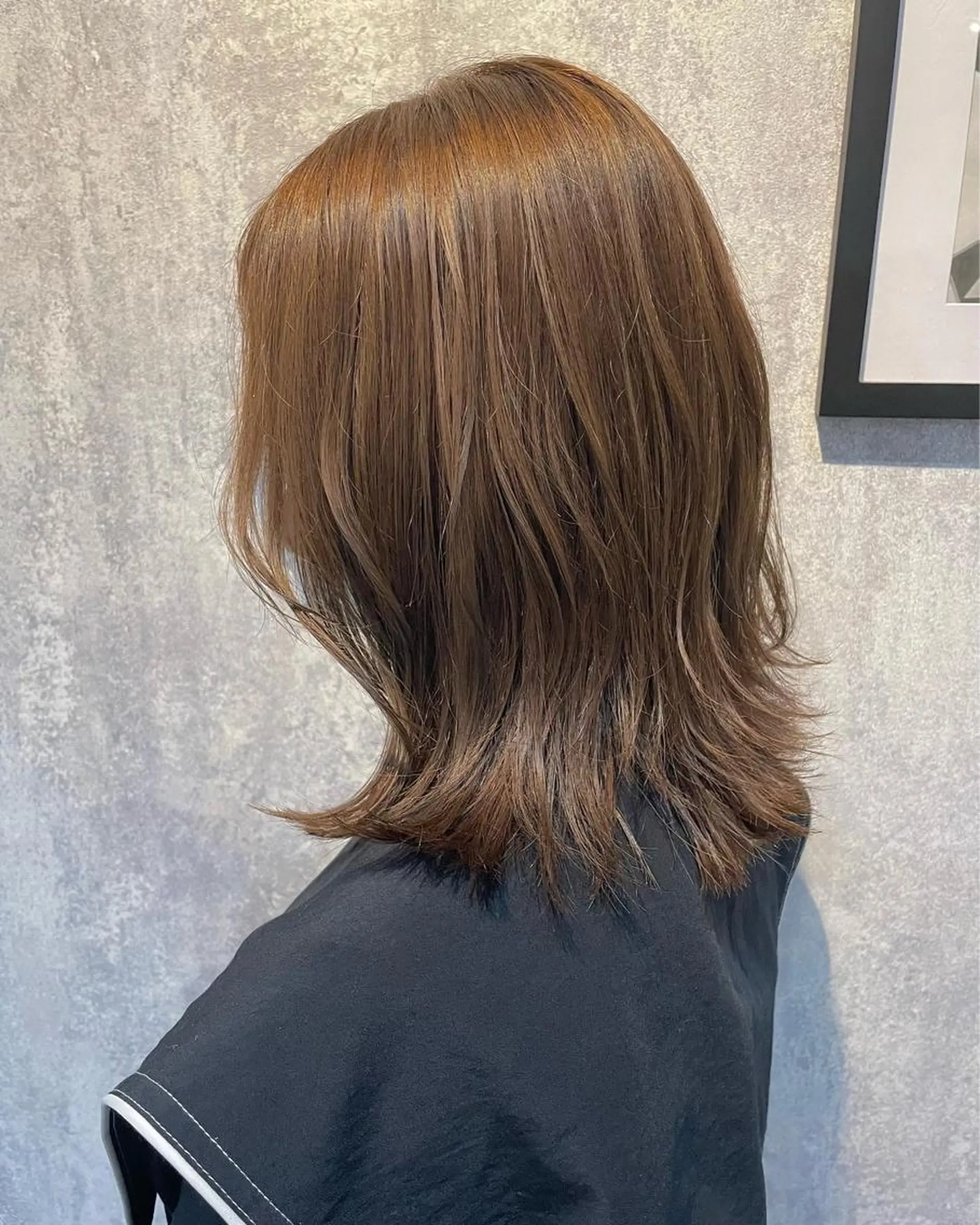 ミディアム ケアカラー 髪質改善 カット ヘアカラー 縮毛矯正/髪質改善 レイヤー/山内健太郎のヘアスタイル