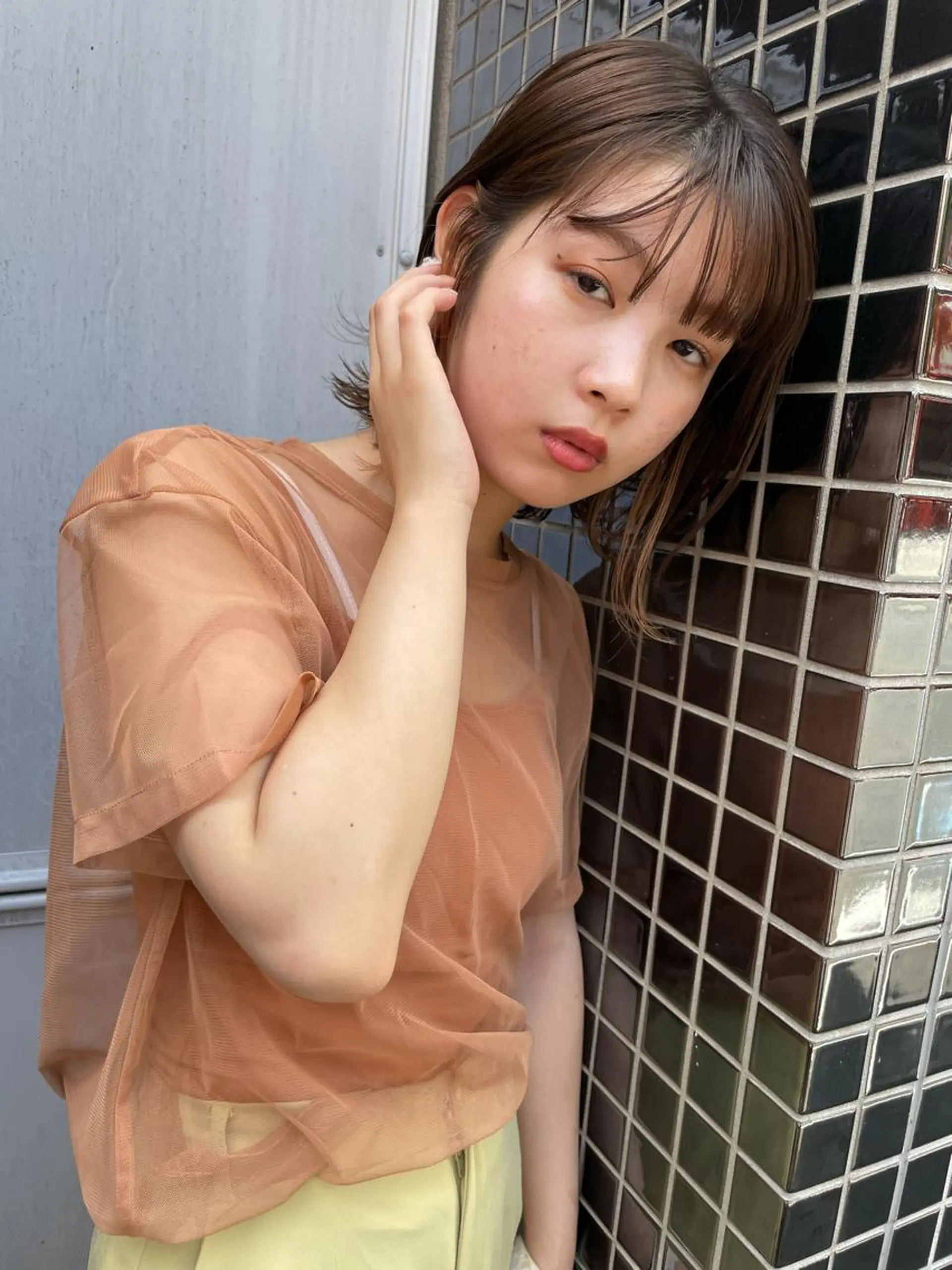 ミディアム カラー ill.所属・ill［イル］大須 ダブルカラー髪質改善のヘアスタイル