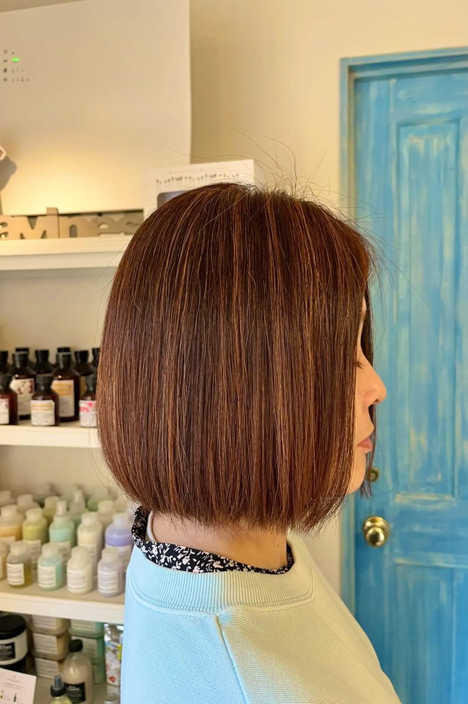 ショート カラー ハイライトカラー ハイライト ヘアカラー トリートメント よこもり あいのヘアスタイル