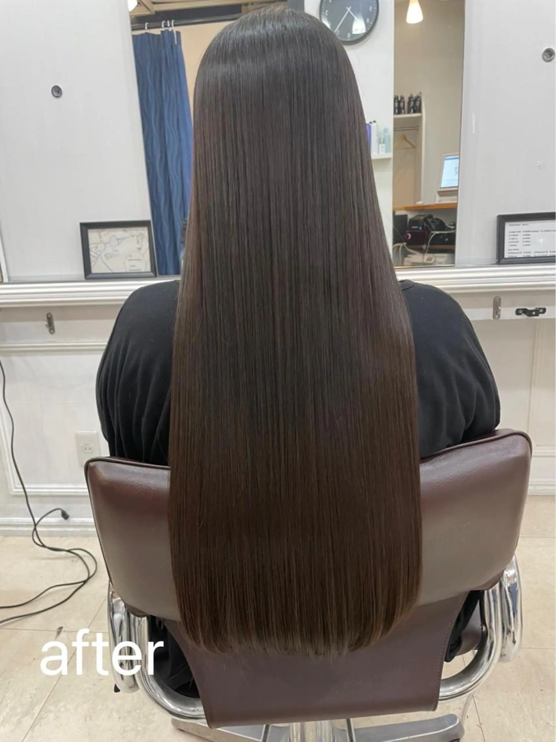 ロング カラー 髪質改善 ロング トリートメント カット 縮毛矯正 リルウヘアー 天王寺のヘアスタイル