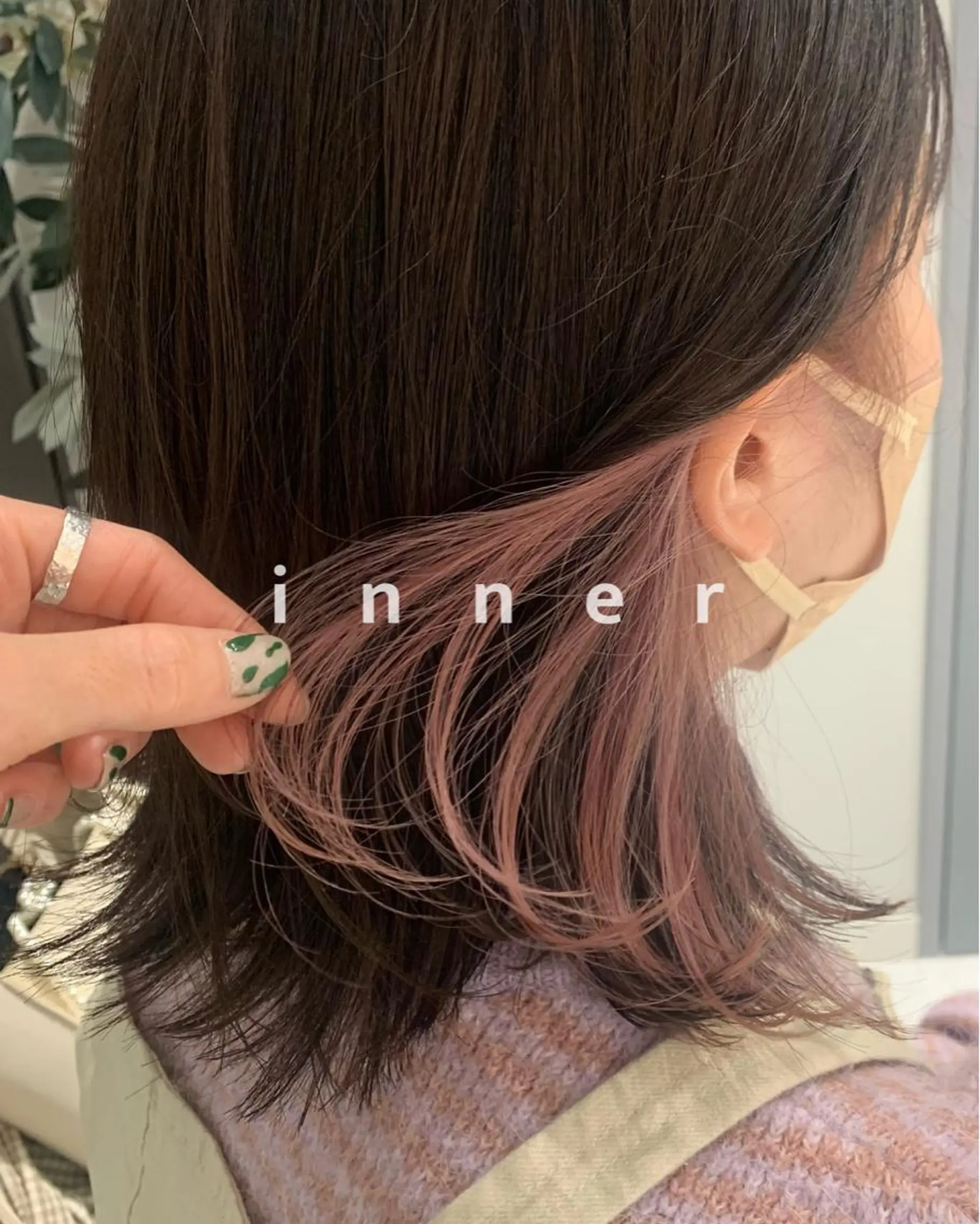 ミディアム カット ヘアカラー トリートメント RINA🧤 デザインとボブのヘアスタイル