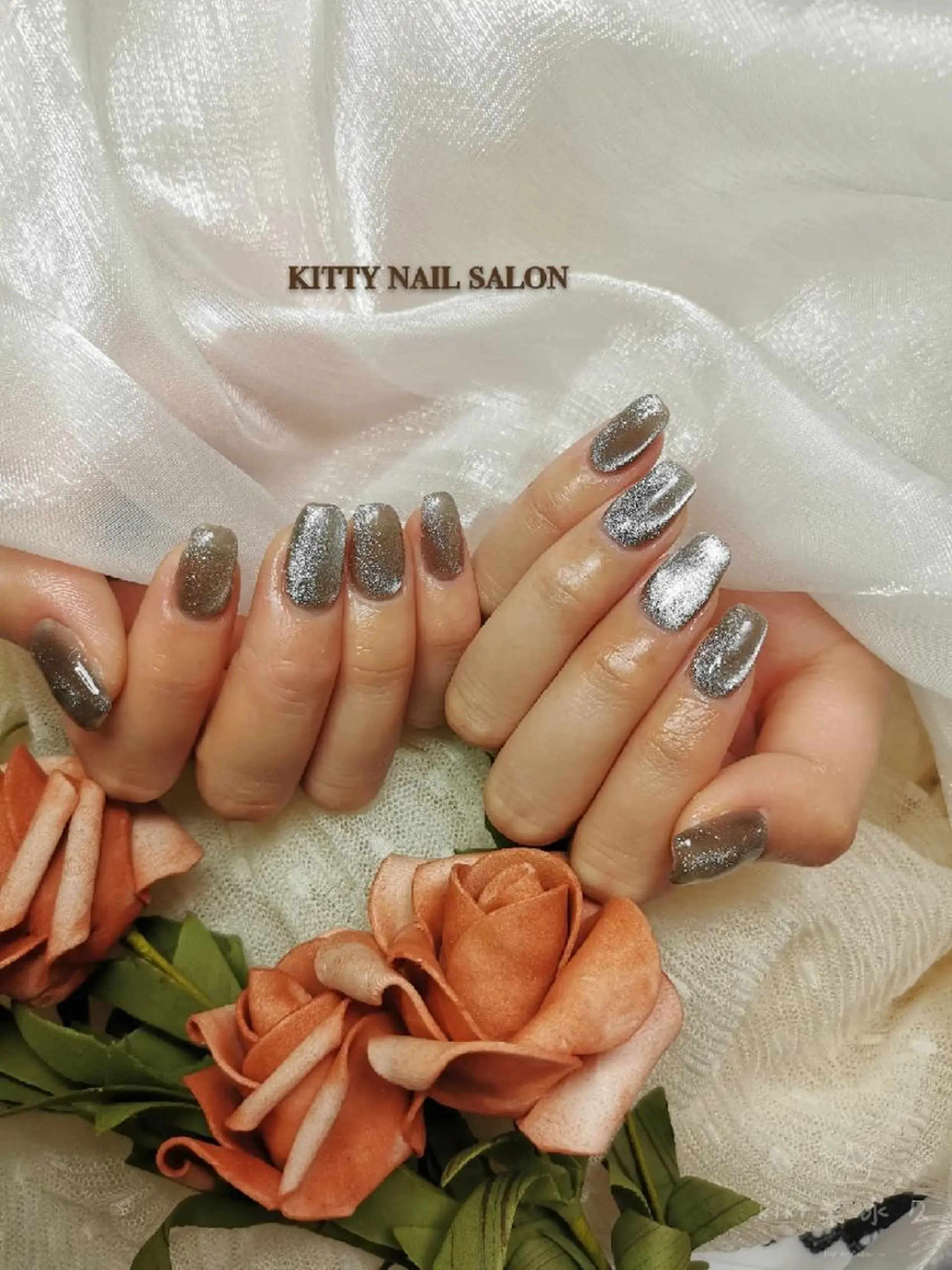 ネイル マグネットネイル ハンドネイル kitty nail salonのネイルデザイン
