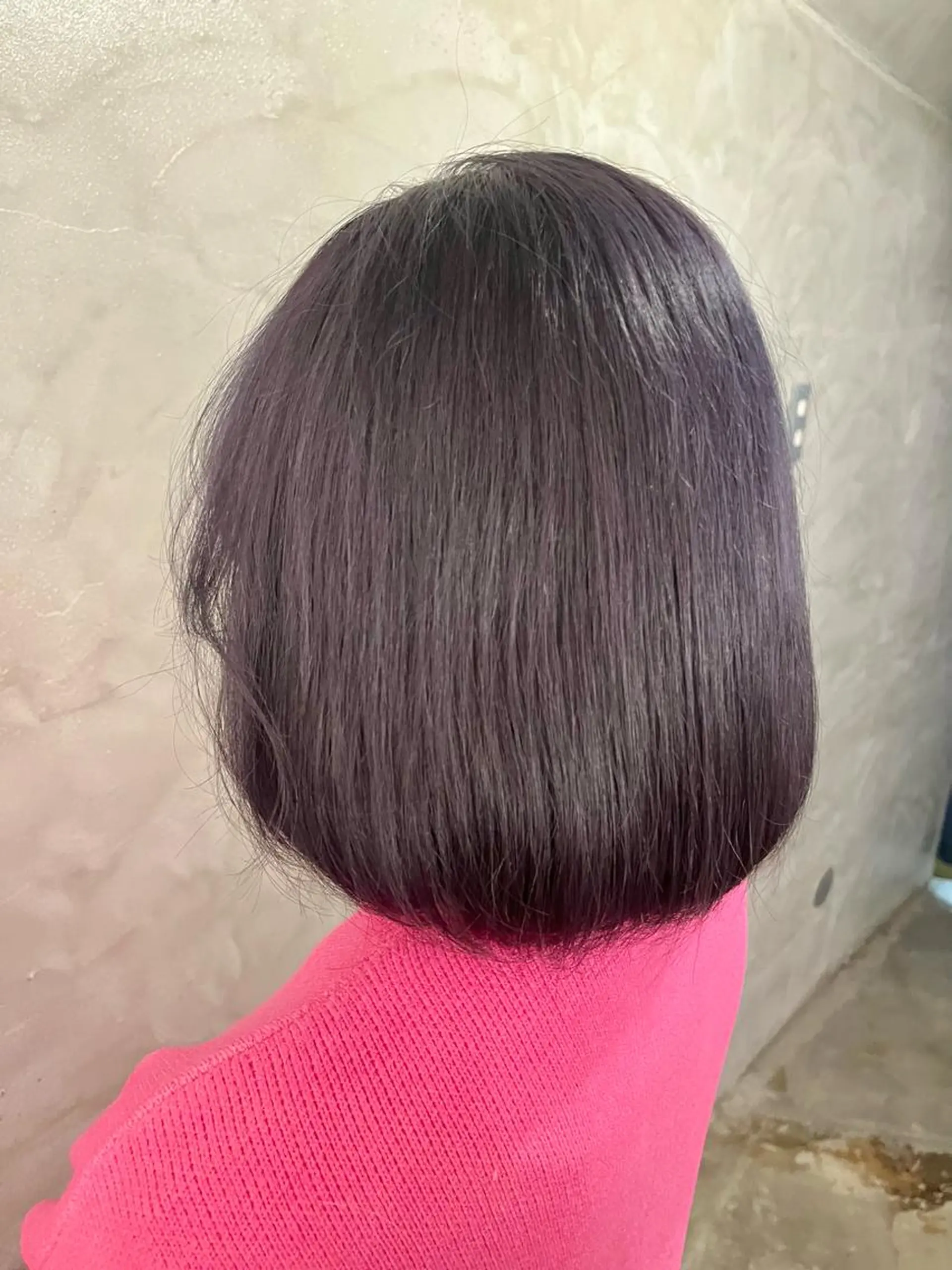 ミディアム カラー グレージュ ラベンダーカラー ラベンダーグレージュ ラベンダーグレー FUJINO RYOのヘアスタイル