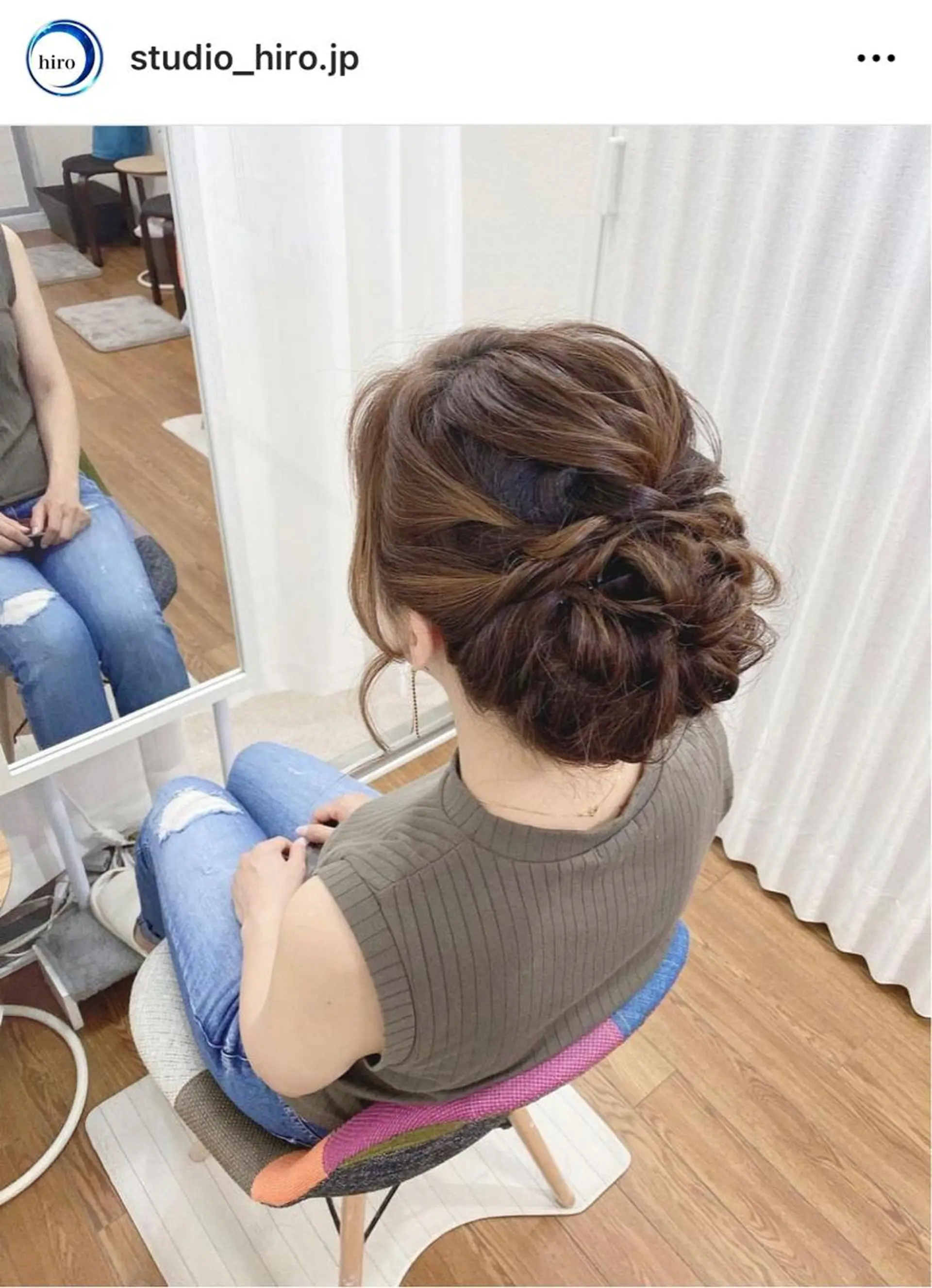 セミロング ヘアセット 京都.祇園セットサロン:スタジオ ヒロ【Studio hiro】所属・ヒロ(hiro) •スタジオヒロのヘアスタイル