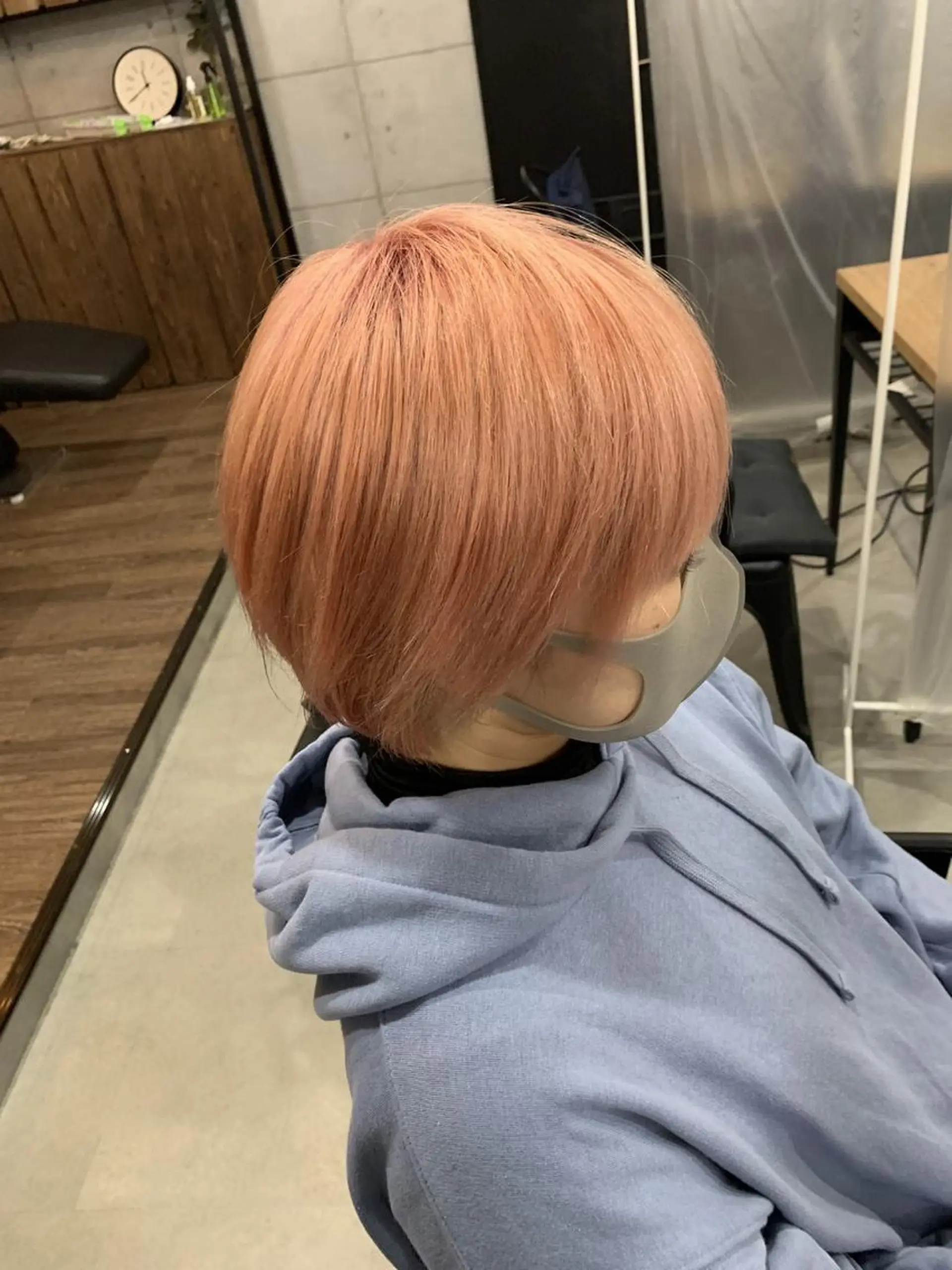 ショート カラー キッズ ヘアアレンジ アディクシーカラー バレイヤージュ ミストバング ベージュカラー 黒髪 女性専用サロン 【中崎町】ゆきみのヘアスタイル