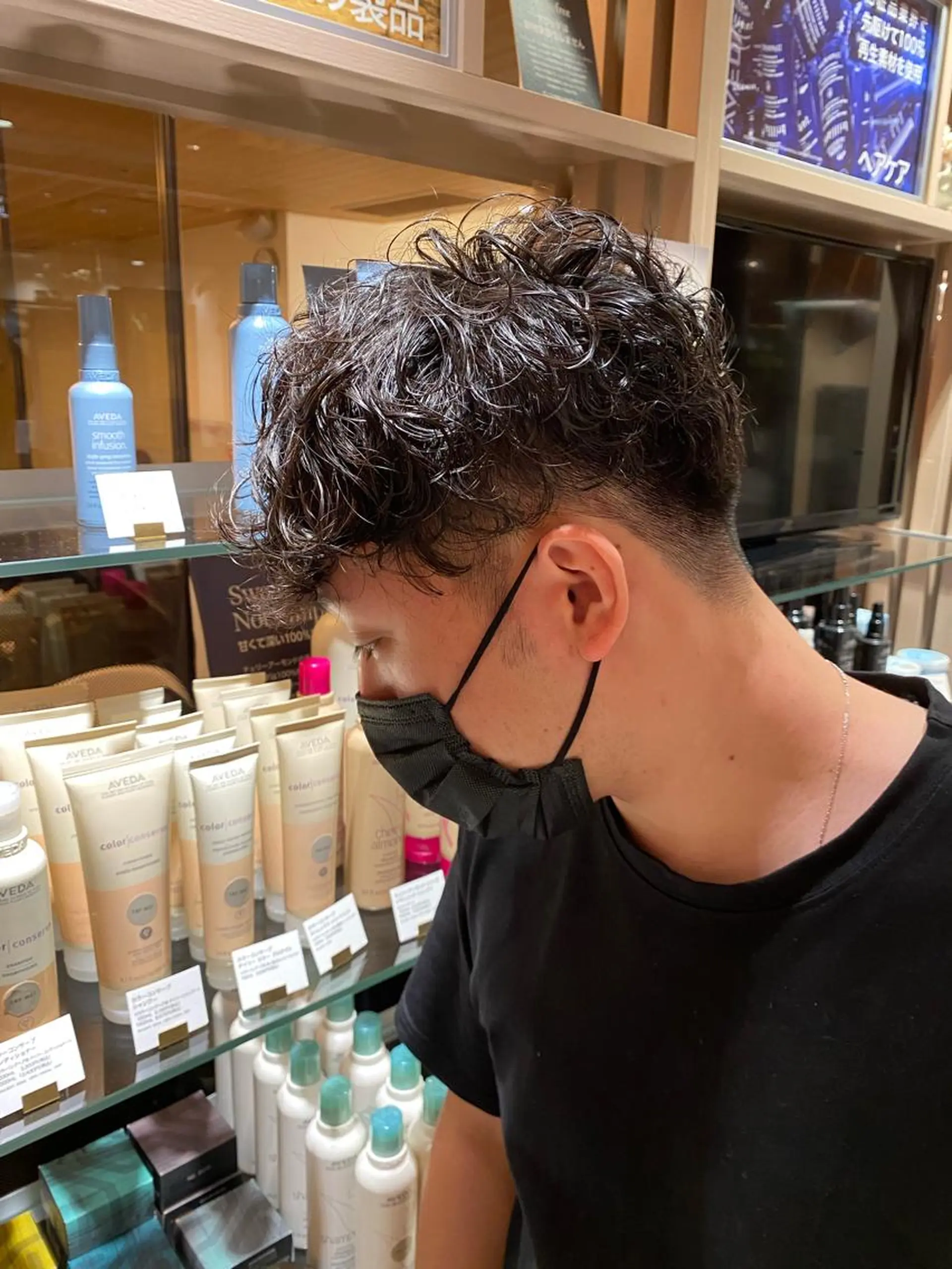 パーマ メンズ マッシュ メンズパーマ Savoir GRANMASH【サヴォア グランマッシュ】所属・ショート/レイヤー/ 透明感/グレージュのヘアスタイル