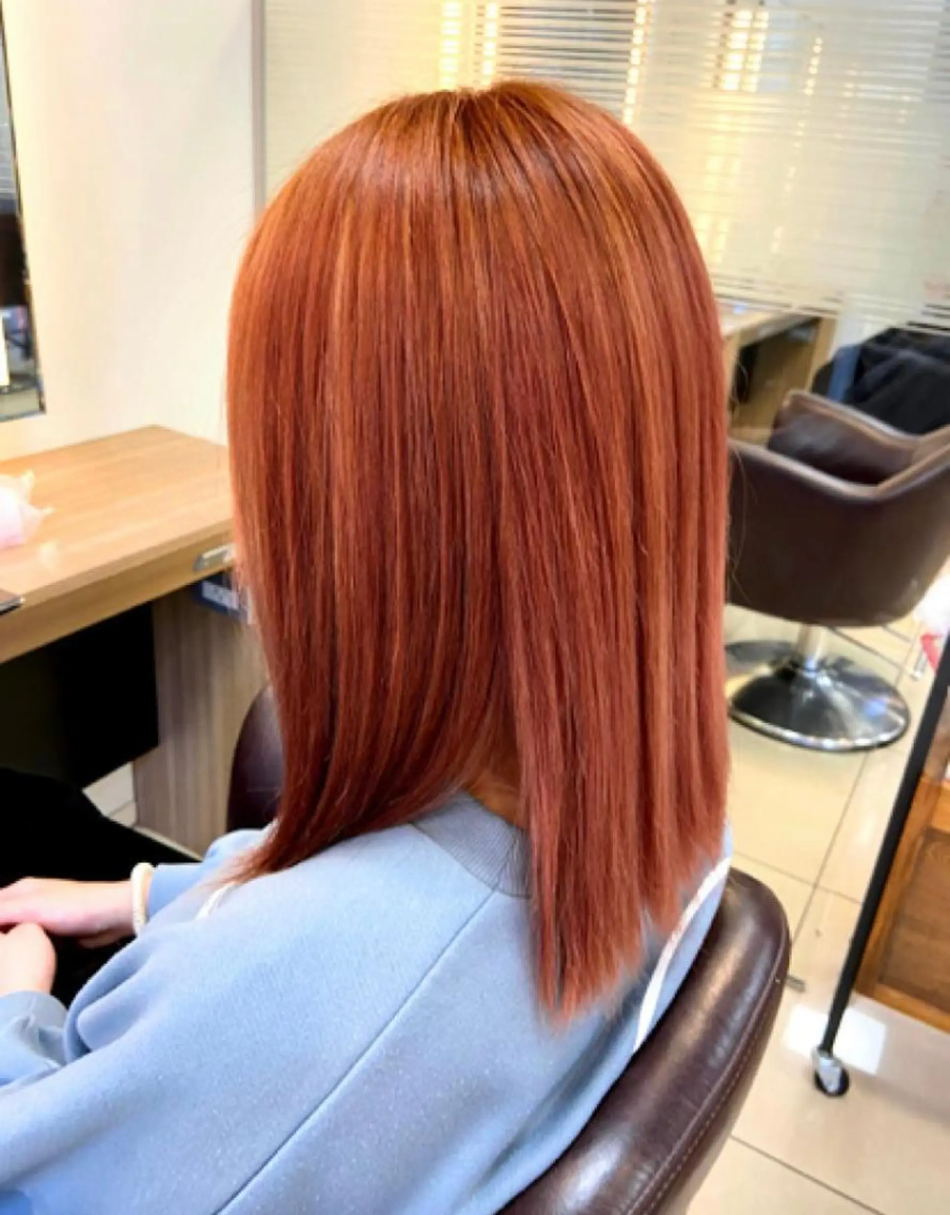 セミロング カラー ピンクカラー 髪質改善・酸性・ ストレート　Maruのヘアスタイル