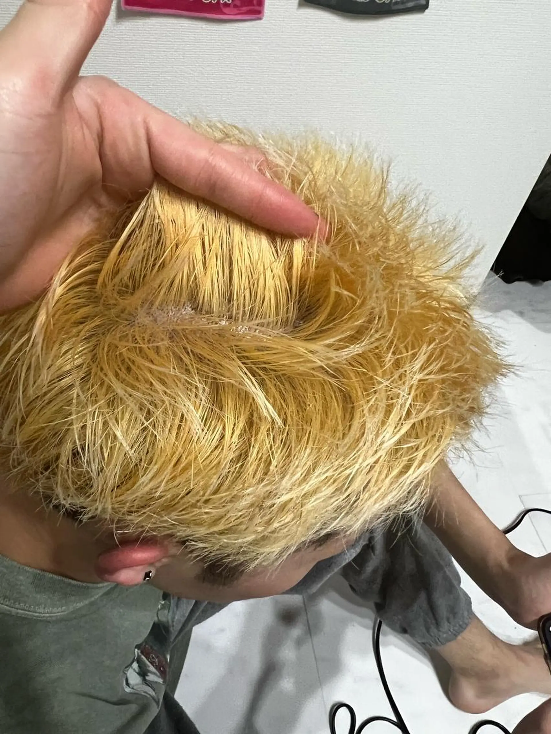 ショート カラー メンズ 髪質改善/ハイトーン 特化🧡‬‪田中颯士のヘアスタイル