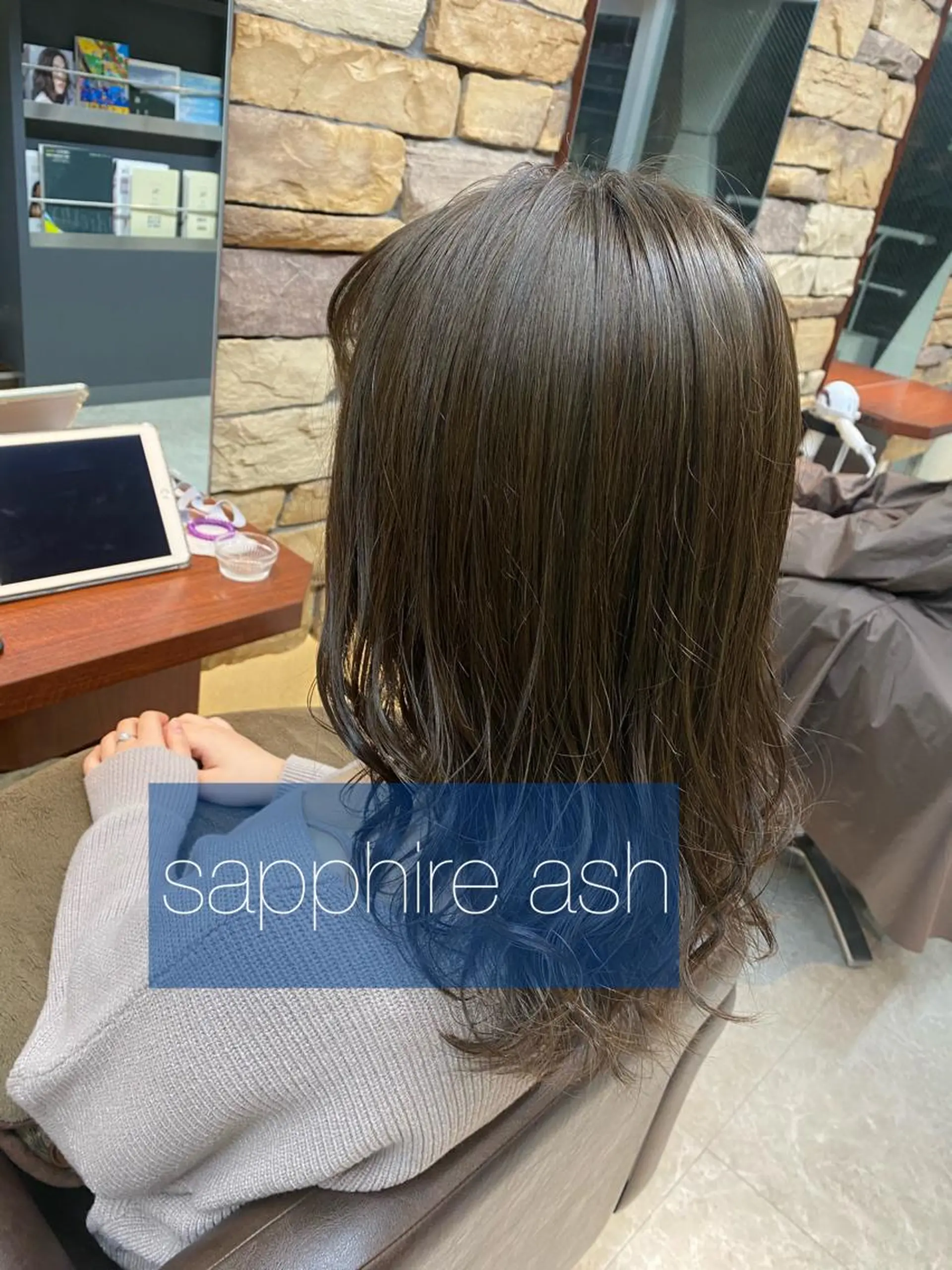 セミロング カラー 後藤紗英/髪質改善 /オリーブベージュのヘアスタイル