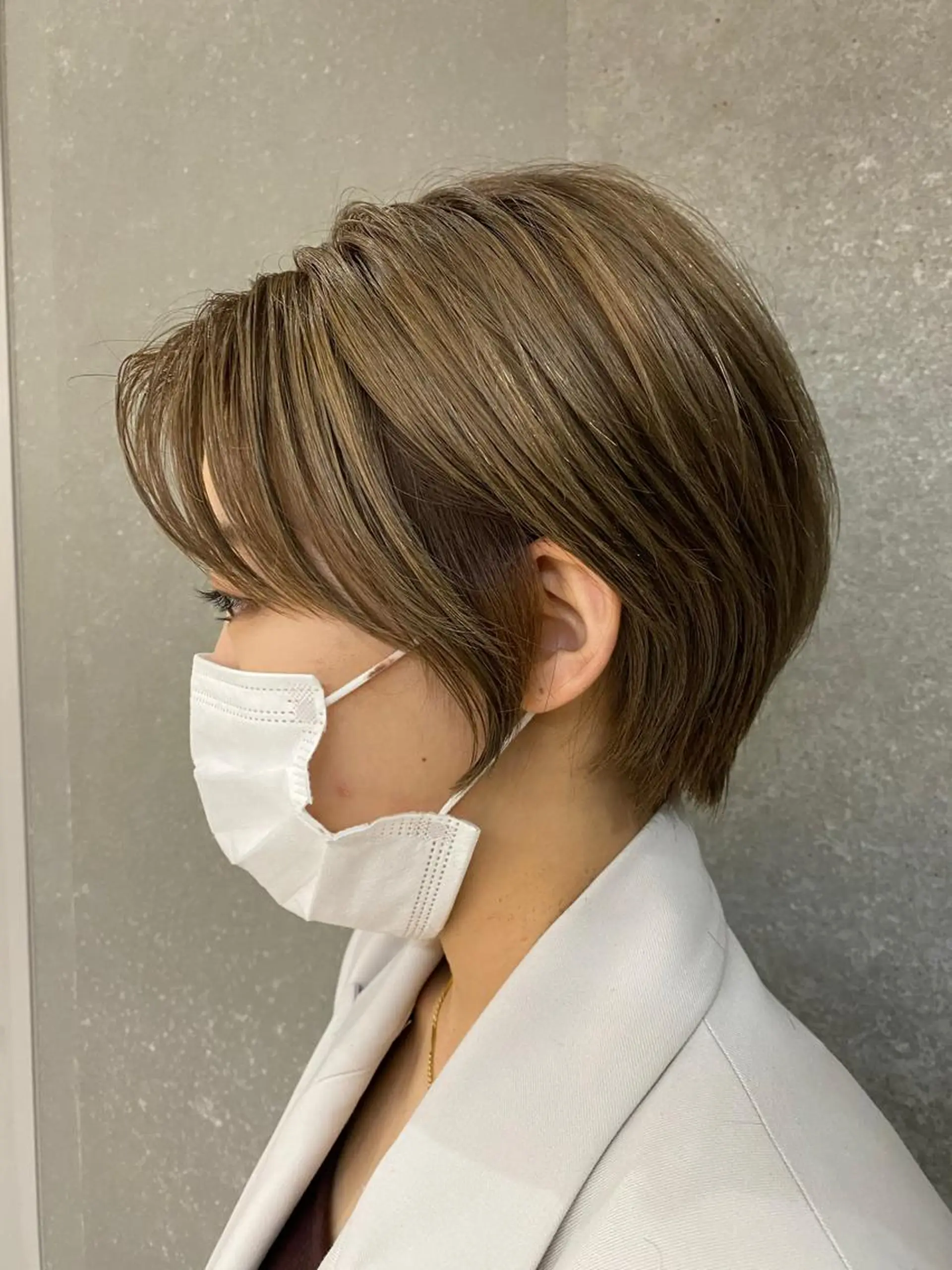ショート カラー ショートボブ ハイトーンカラー ボブ ショートヘア 原宿ボブ・髪質改善 輝来のヘアスタイル