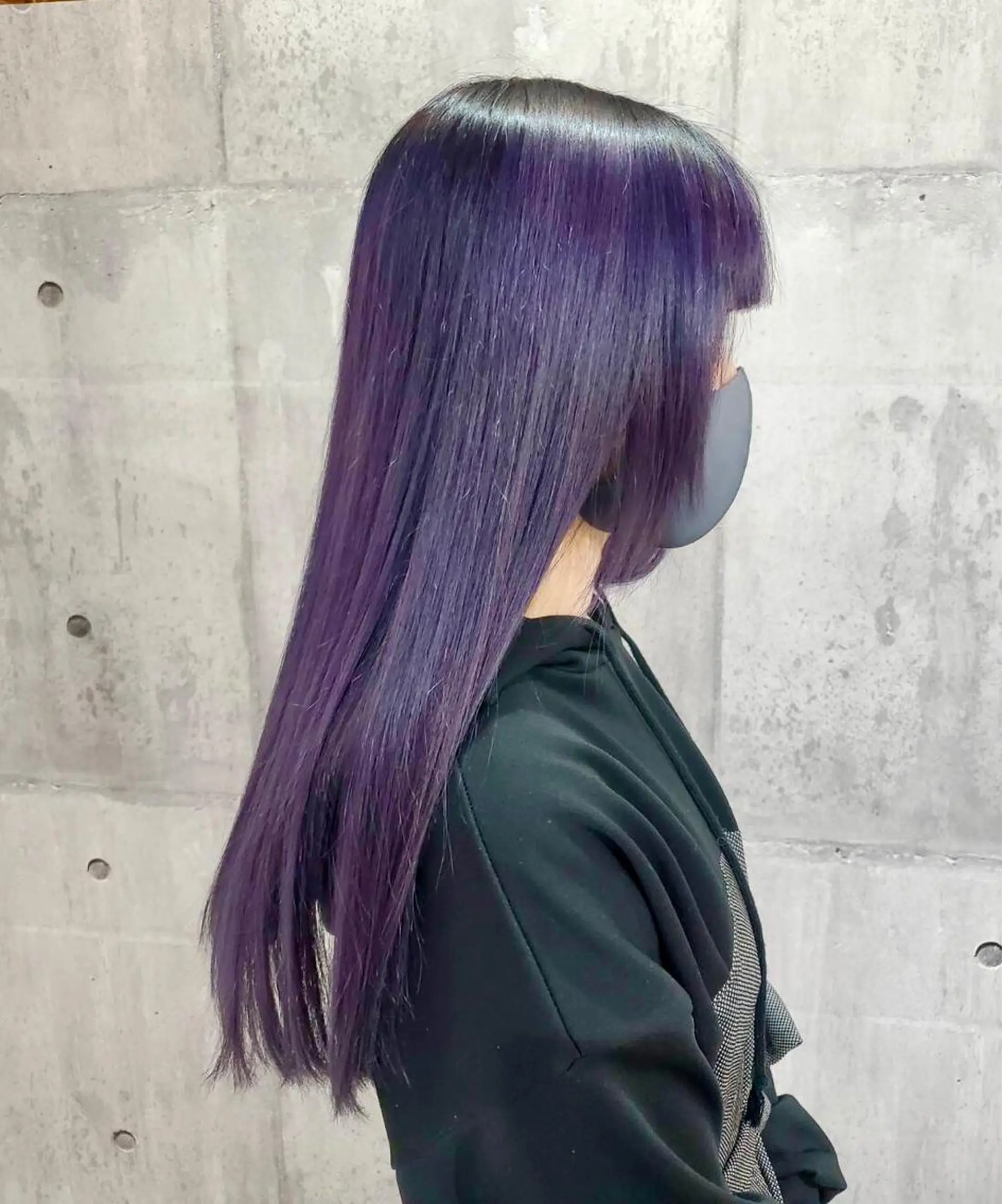 ロング カラー ブリーチ パープルカラー ヘアカラー トリートメント レイヤー/韓国 ハイトーン興津史弥のヘアスタイル