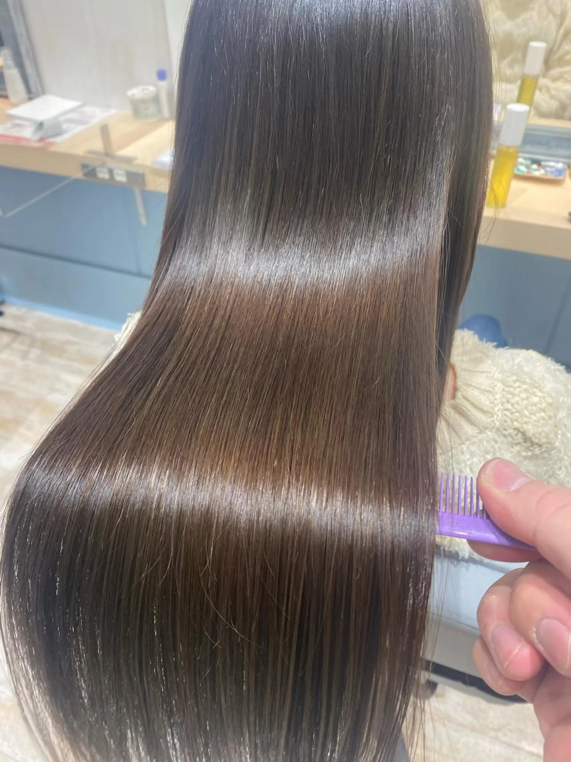 ロング 髪質改善 若山 敦のヘアスタイル