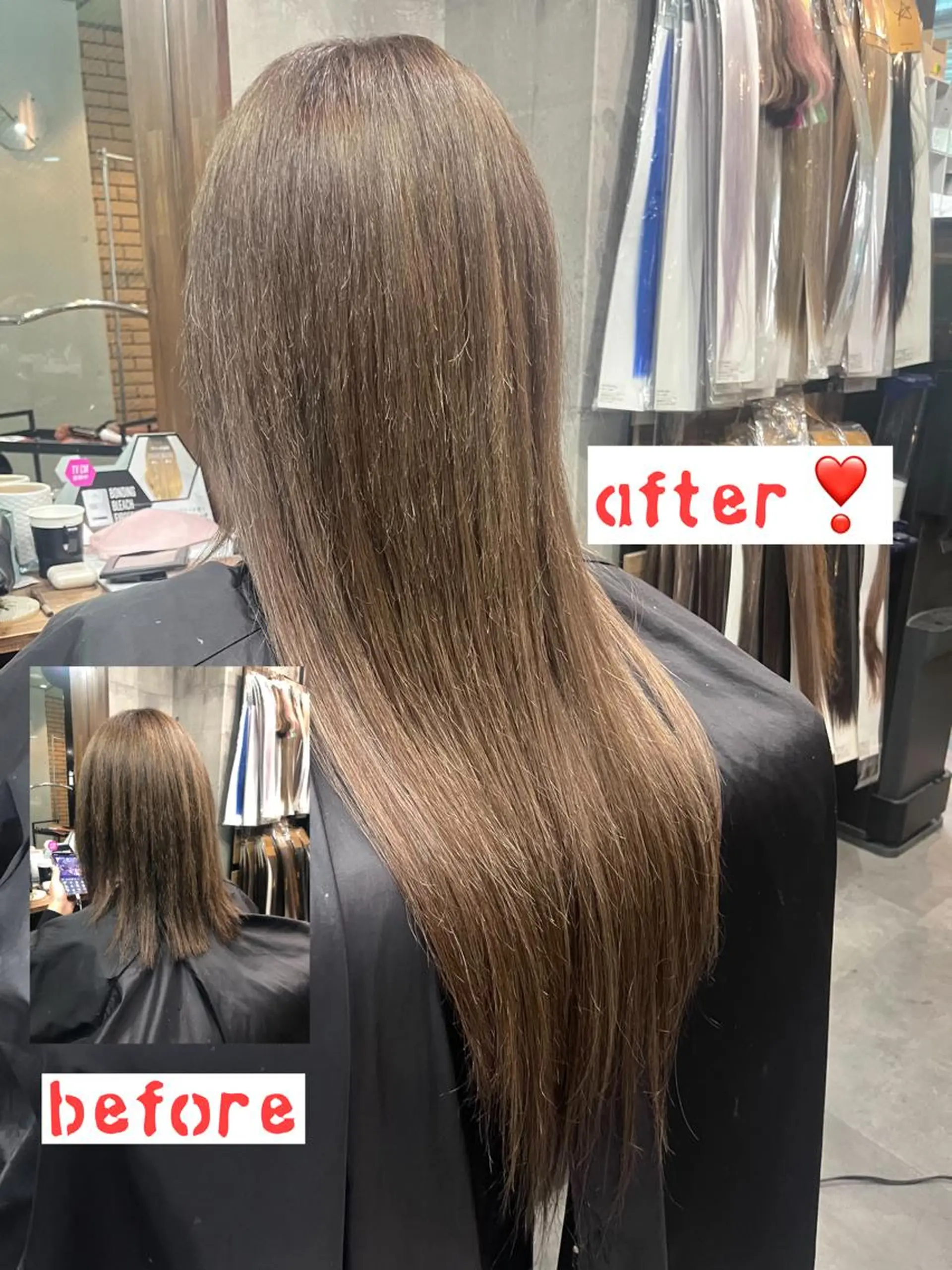 ロング ヘアアレンジ エクステ alpha. カラーエクステ下妻のヘアスタイル