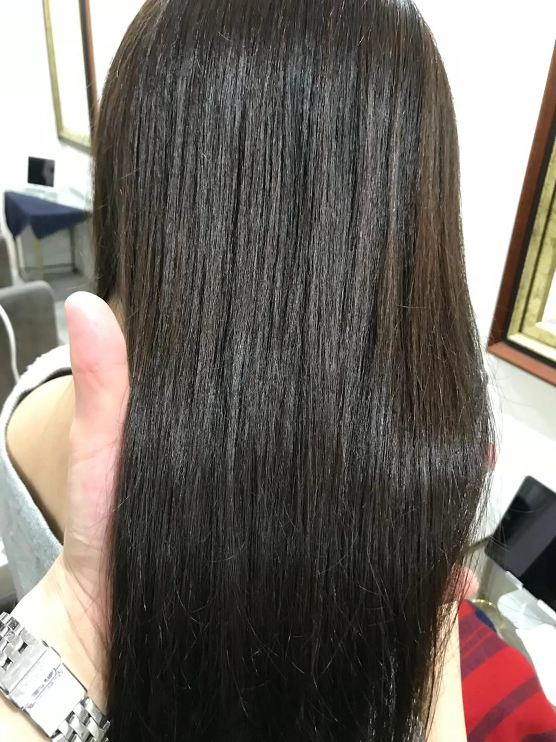 ロング カラー ヘアアレンジ ブラウンカラー エクステ（レミー毛） NINEのヘアスタイル