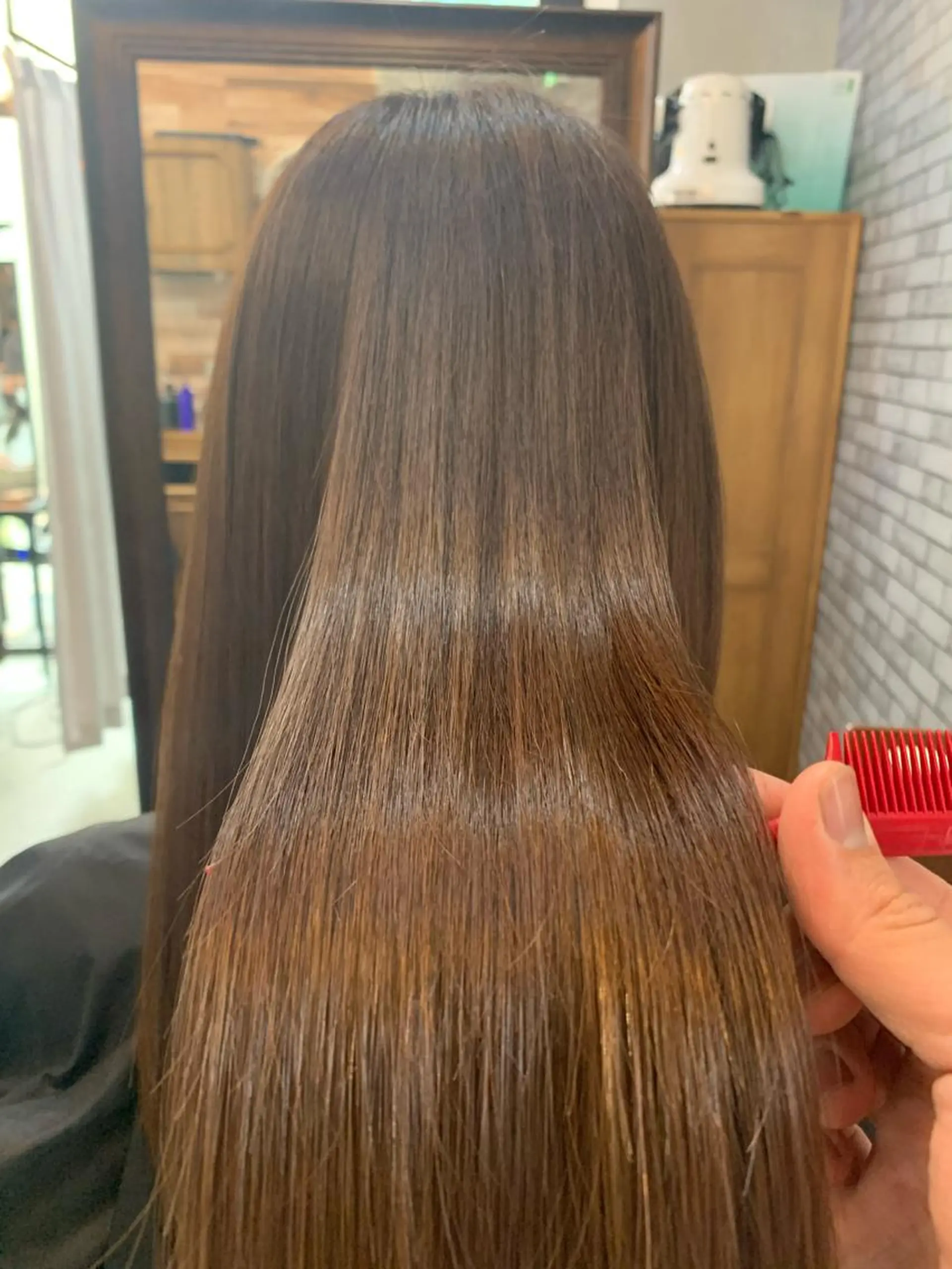 ロング カラー ベージュカラー オレンジ オレンジベージュ Fi-Ne吉祥寺店所属・プルエクステ モデル募集蛇石のヘアスタイル