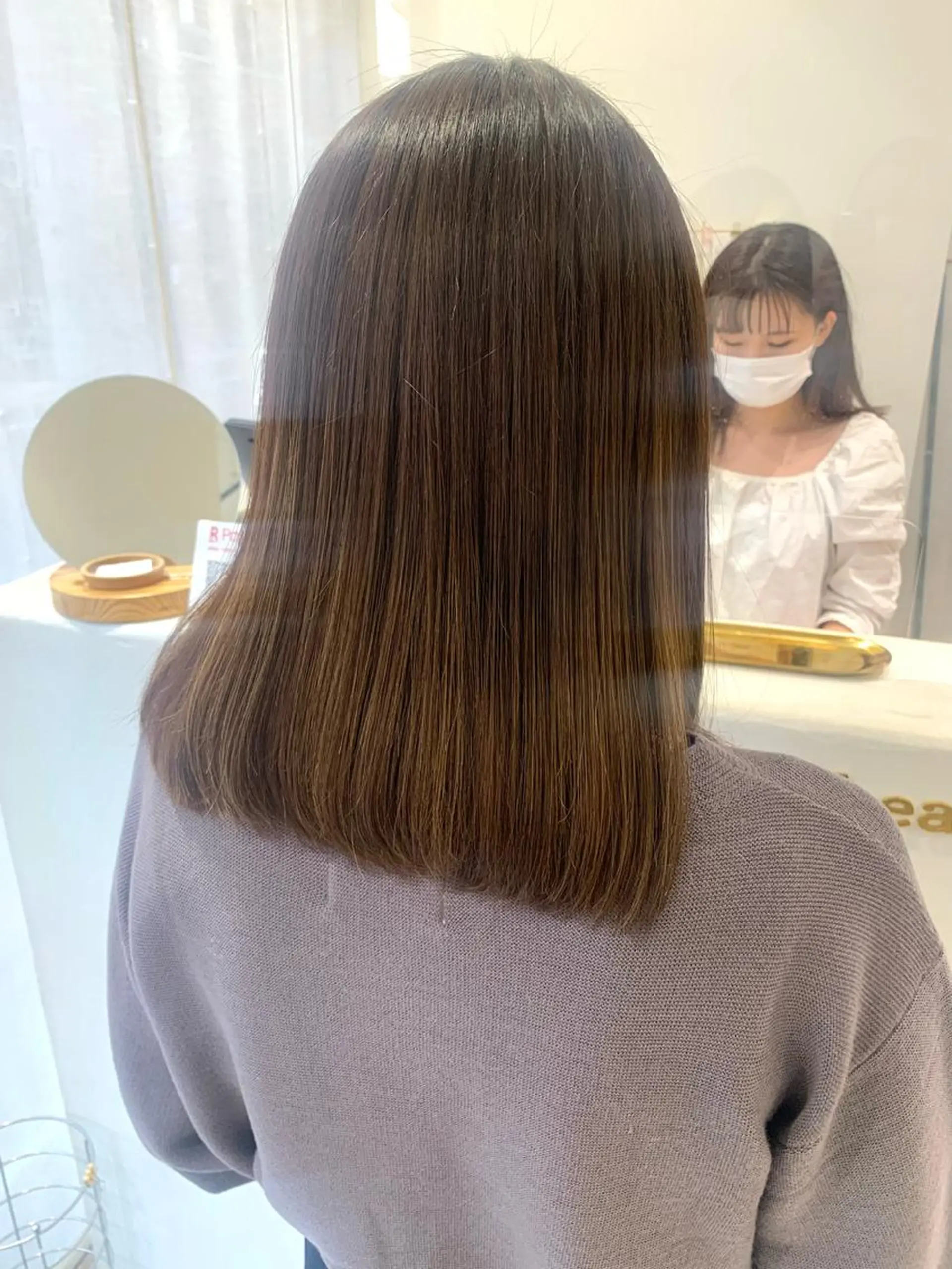 セミロング カット トリートメント ボブ/縮毛矯正 /佐藤　奈巳のヘアスタイル