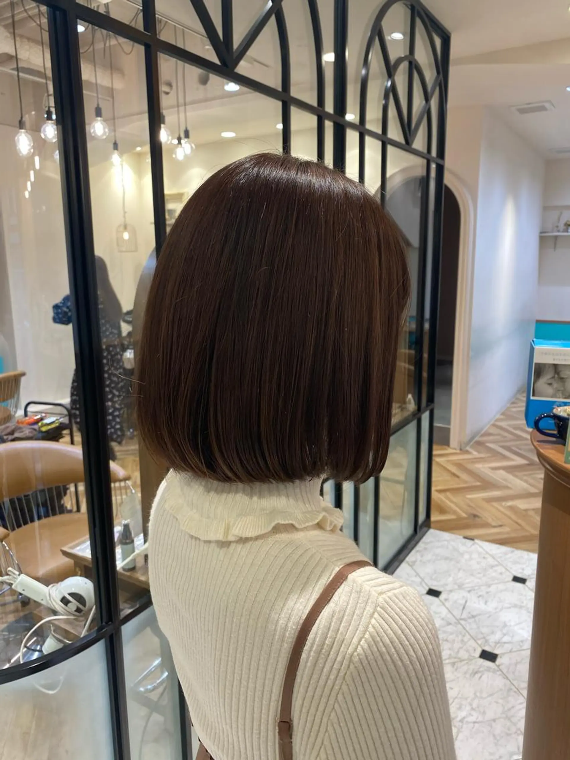 ミディアム ボブ韓国風レイヤー 髪質改善/畠中ケントのヘアスタイル