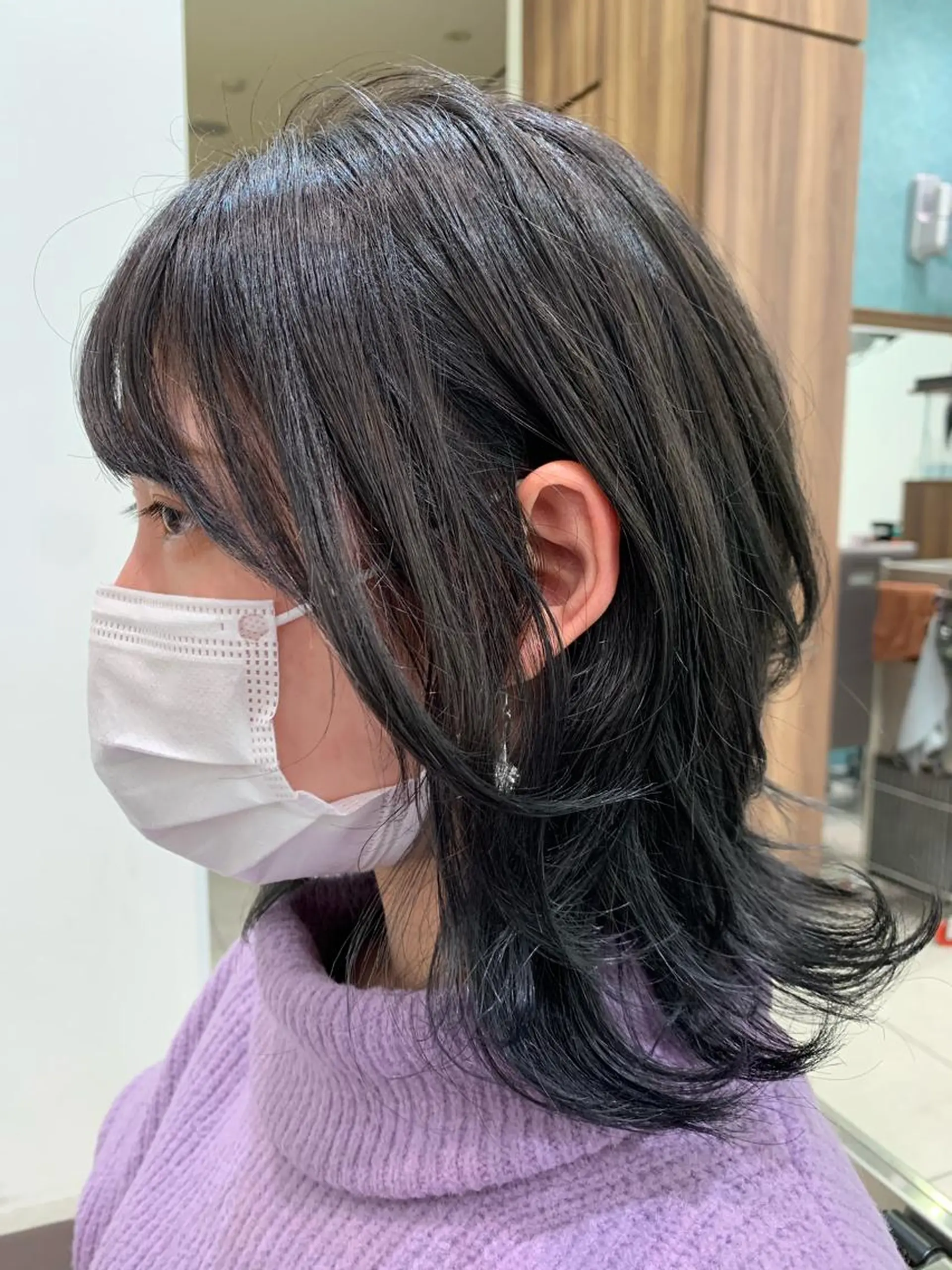 ミディアム カラー カット ヘアカラー トリートメント ナカタケ ユウのヘアスタイル