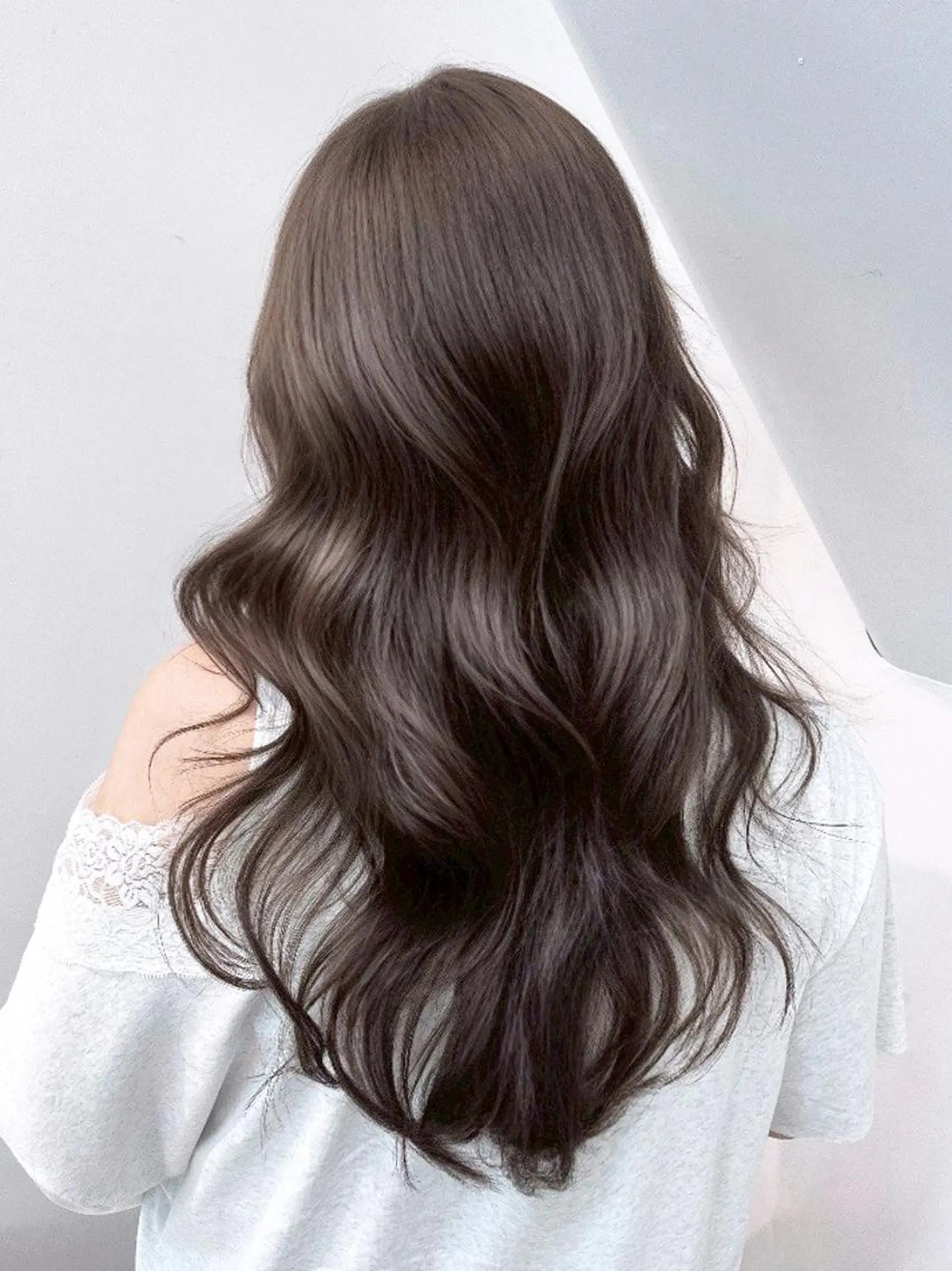 ロング カラー ミストバング フェイスフレーミング 韓国風ヘア ロング カット ヘアカラー トリートメント ITbyALBUM 藤沢店のヘアスタイル