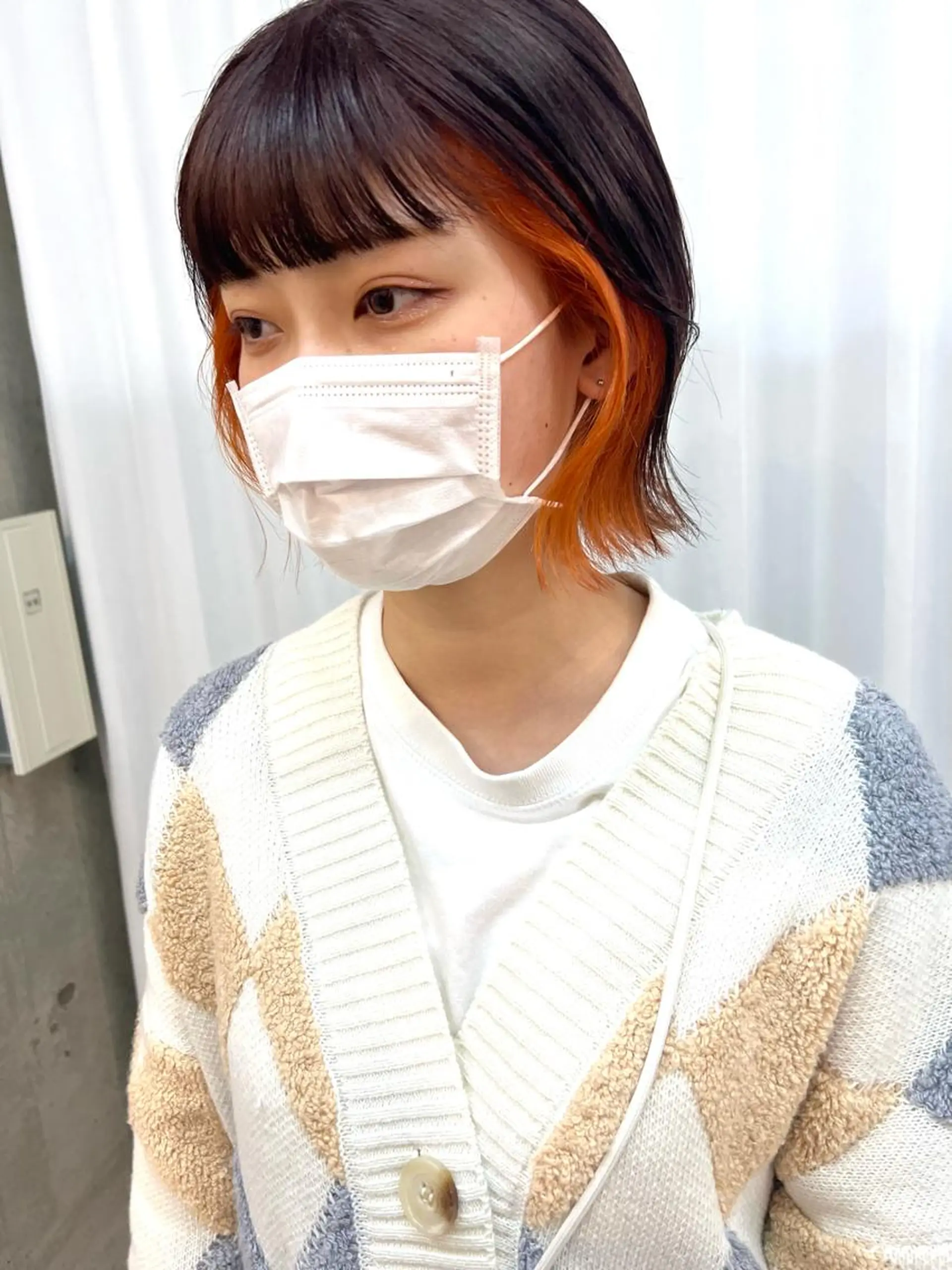 ショート カラー バレイヤージュ ブリーチ ケアブリーチ ハイライトカラー インナーカラー ヘアカラー lani 天神大名/ブリーチのヘアスタイル