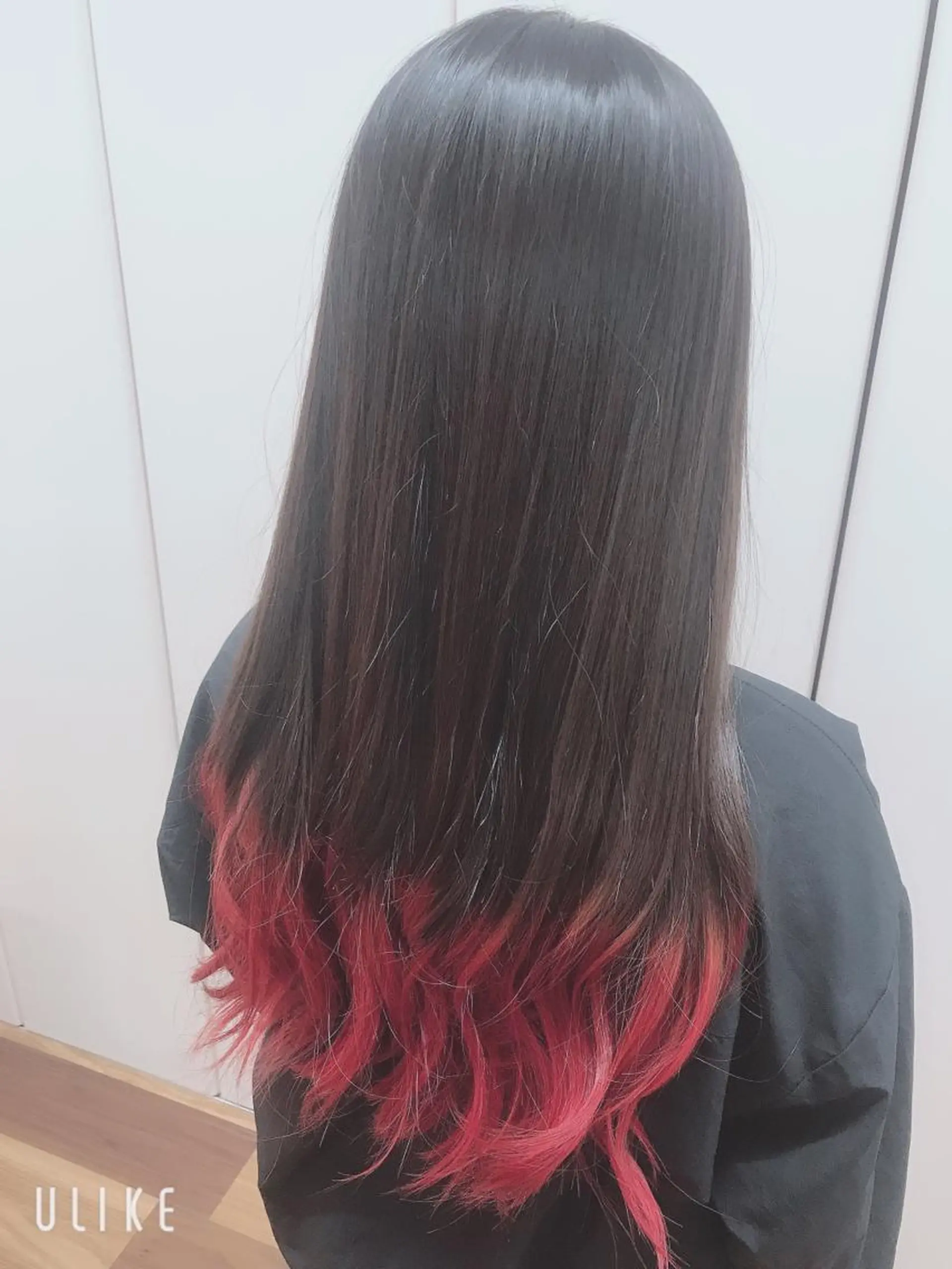 ロング カラー キッズ レッドカラー 学生 SEA BELLE YASUのヘアスタイル