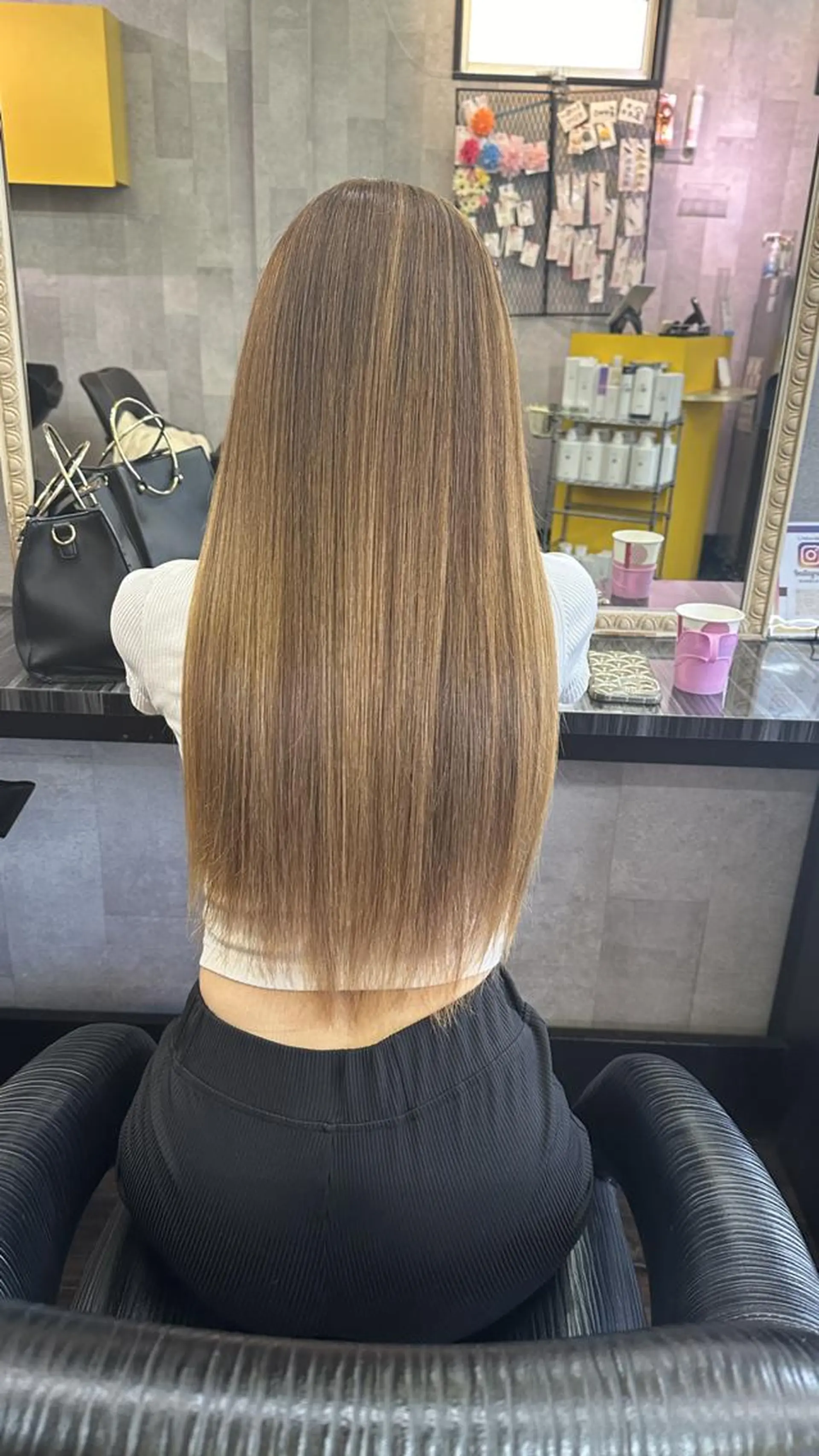 ロング カット 縮毛矯正 小野 裕子のヘアスタイル