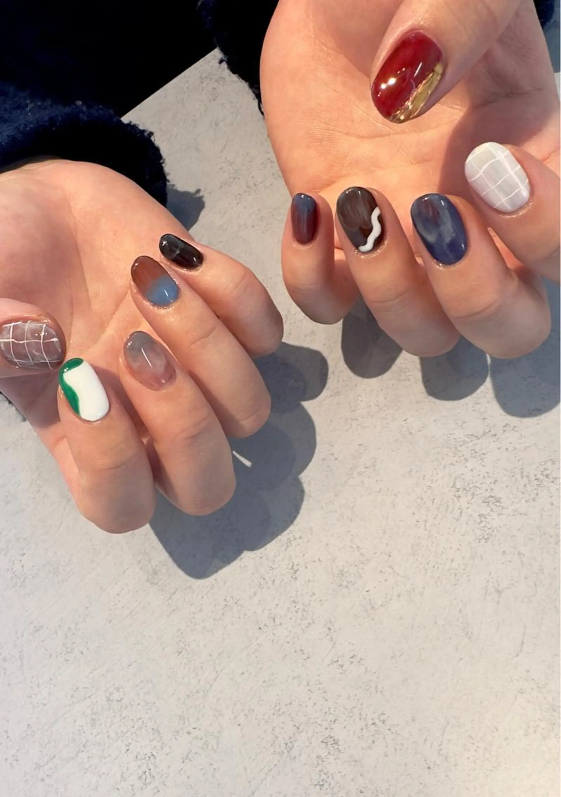 ネイル アートネイル ミラーネイル 持ち込み ニュアンスネイル ハンドネイル Baden Nail ﾊﾞ-ﾃﾞﾝ ﾈｲﾙのネイルデザイン